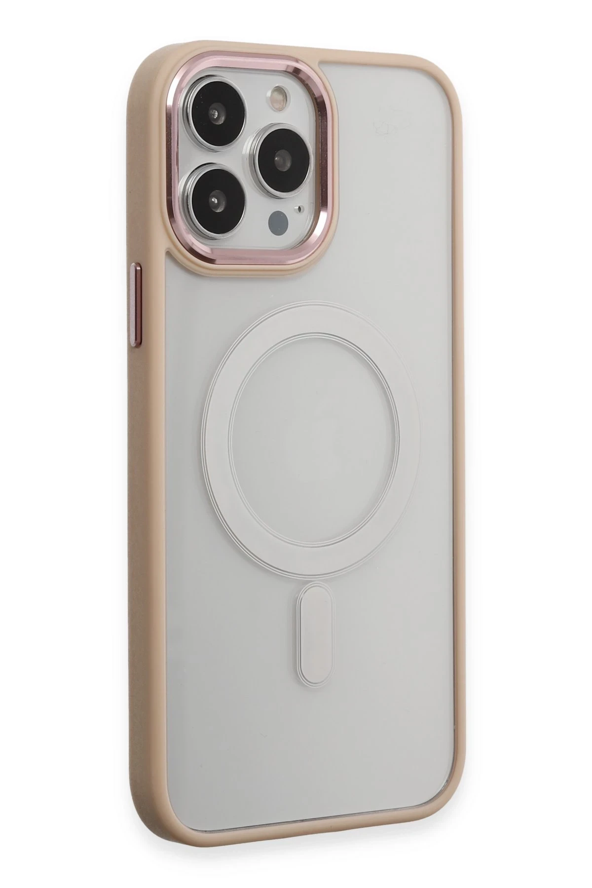 Newface iPhone 15 Pro Max Kılıf Room Magneticsafe Silikon - Pudra