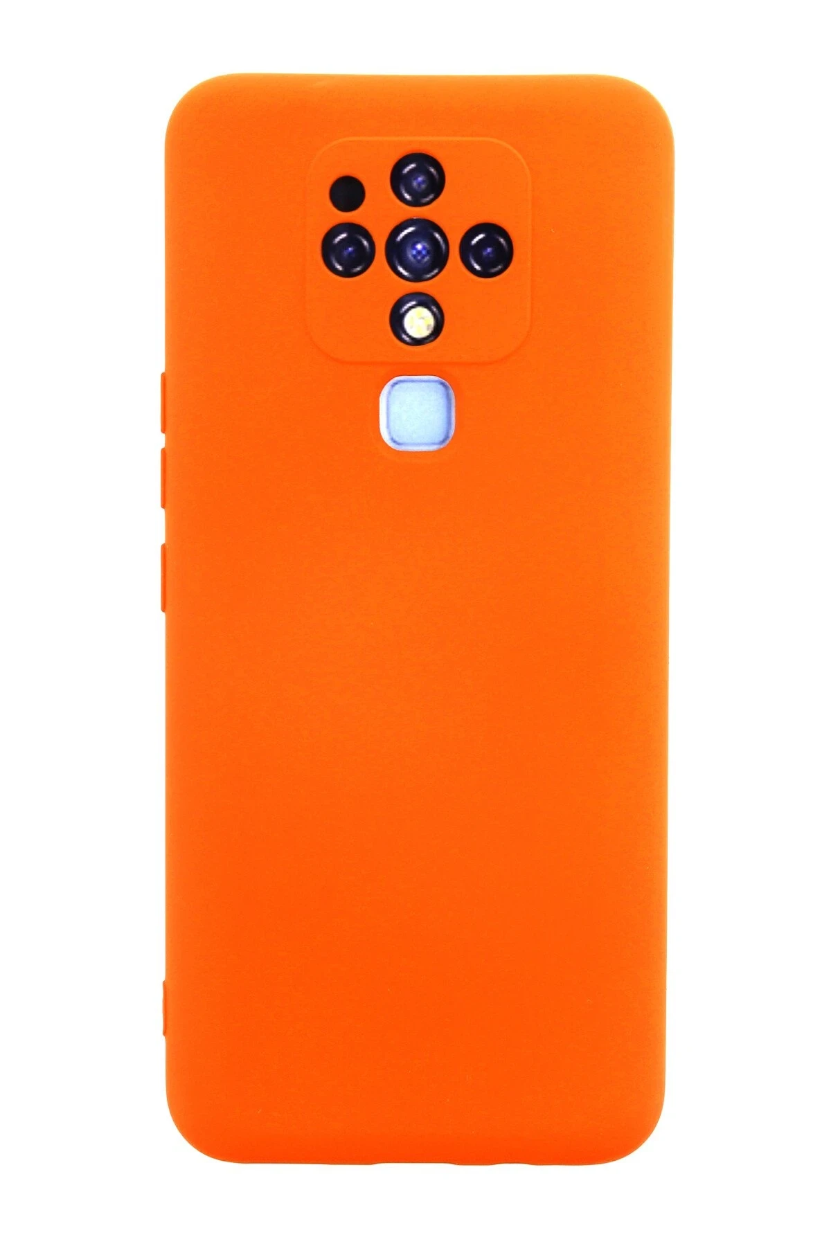 Newface Tecno Camon 16 Kılıf Nano içi Kadife Silikon - Turuncu