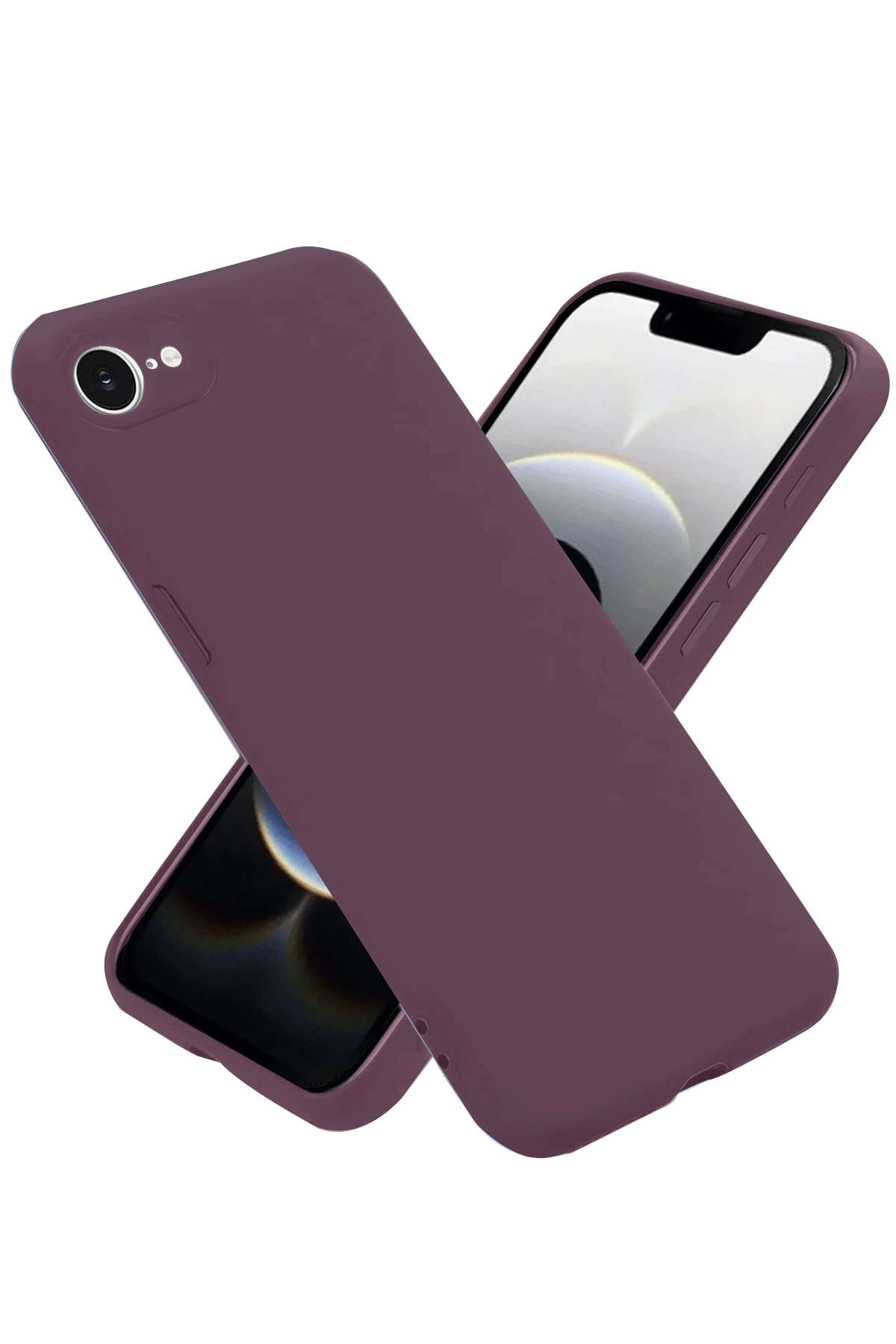 Newface iPhone 16E Kılıf First Silikon - Mürdüm
