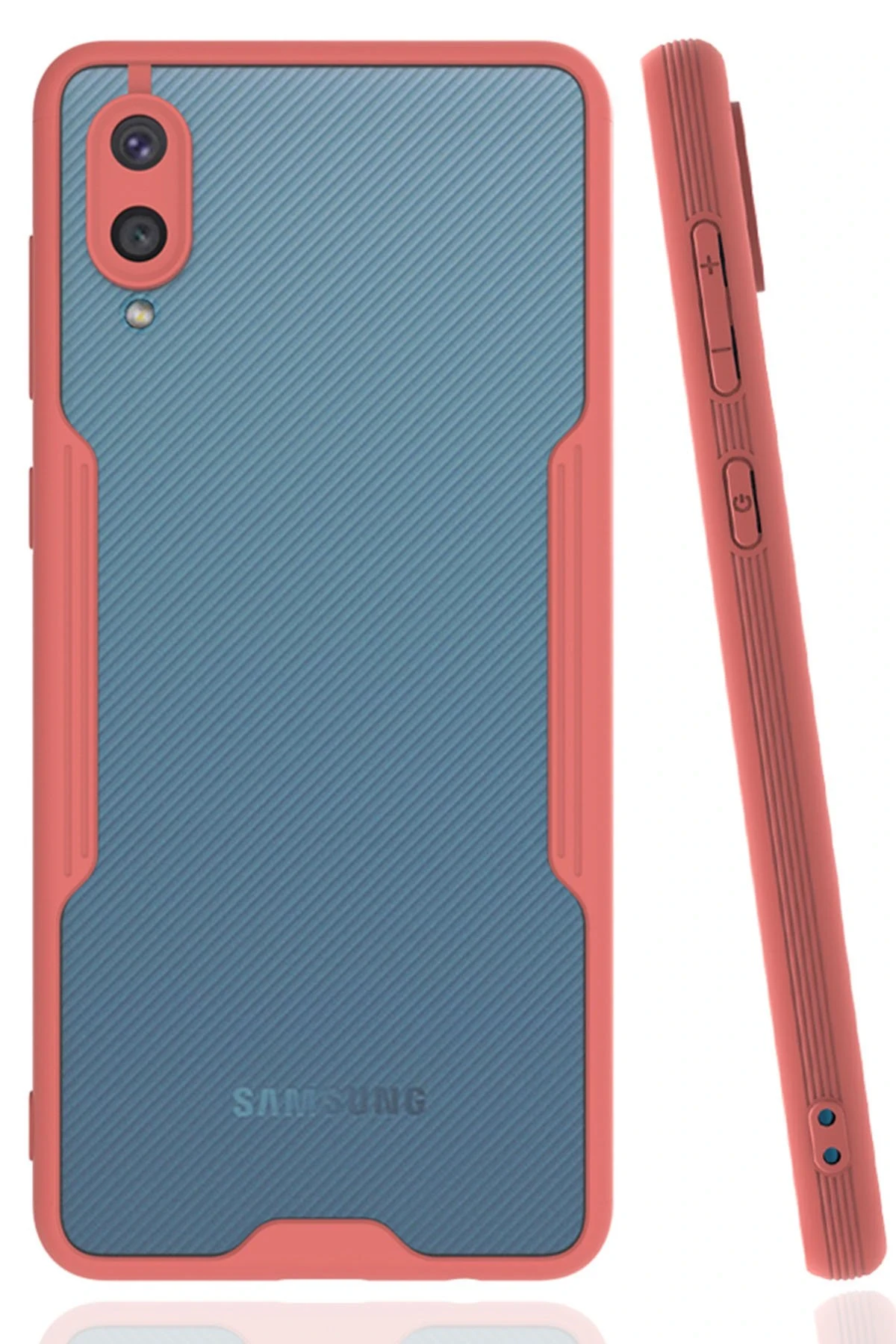 Newface Samsung Galaxy A02 Kılıf Platin Silikon - Pembe