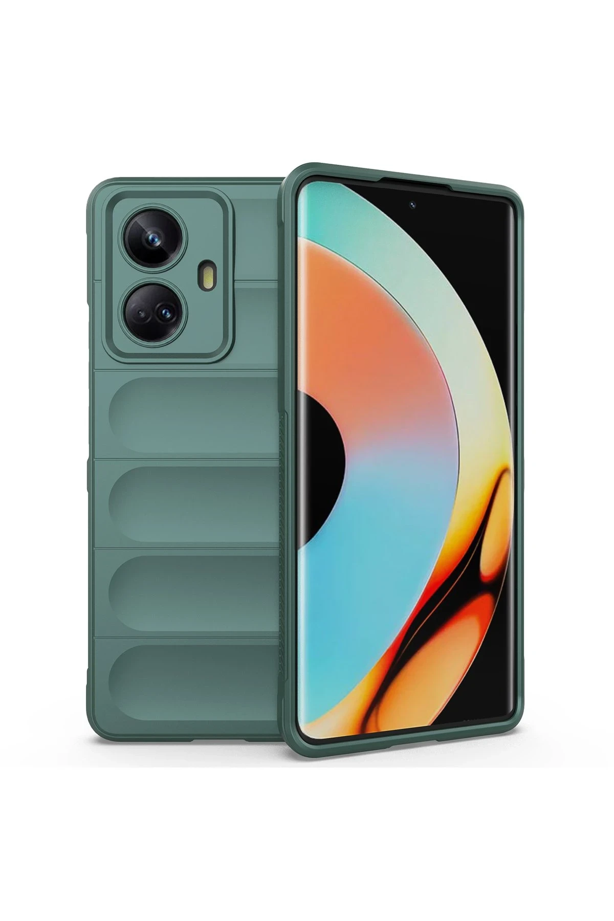 Newface Realme 10 Pro 5G Kılıf Optimum Silikon - Koyu Yeşil