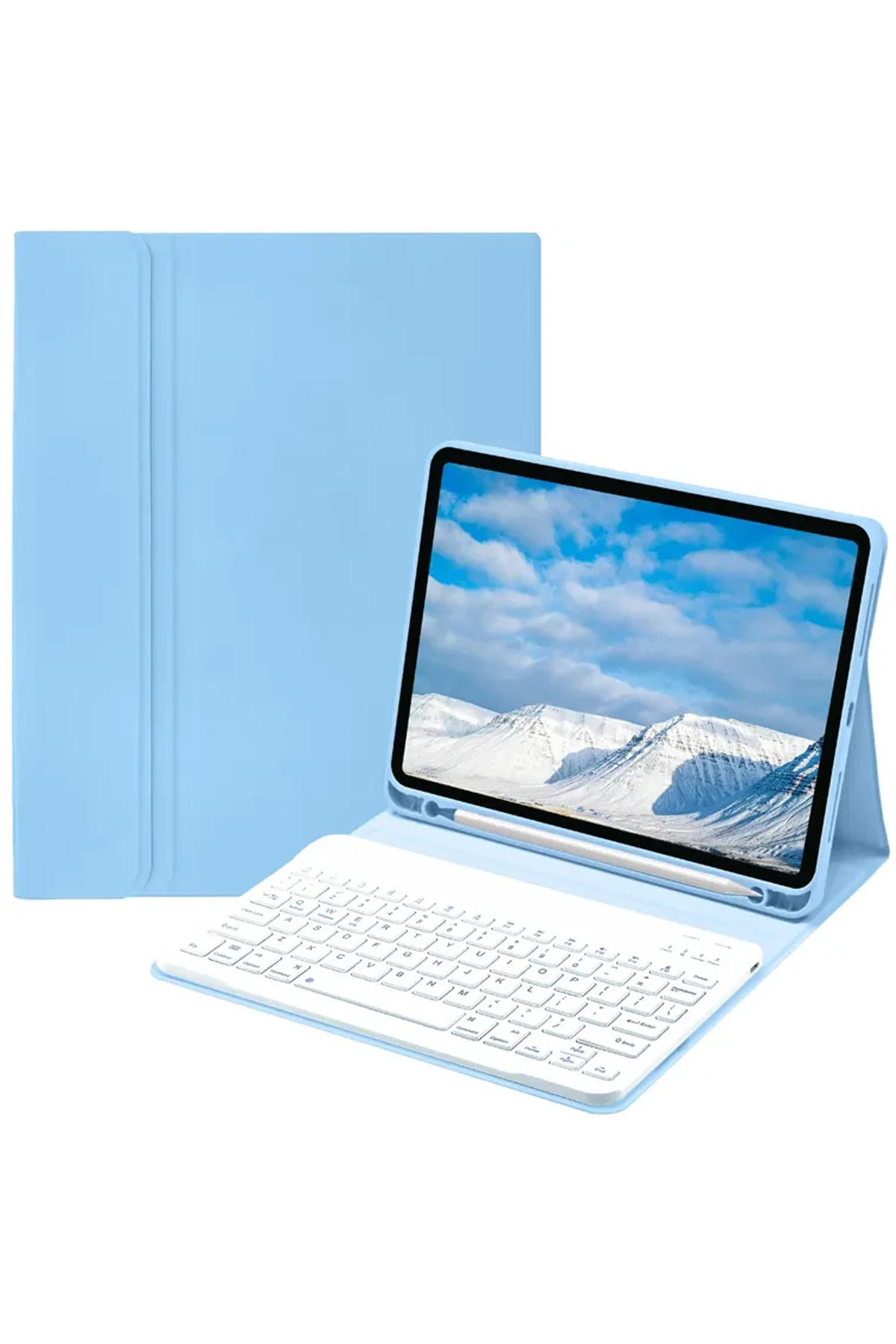 Newface iPad 2022 10.9 (10.nesil) Kılıf KC01 Smart Klavyeli Tablet Kılıfı - Açık Mavi