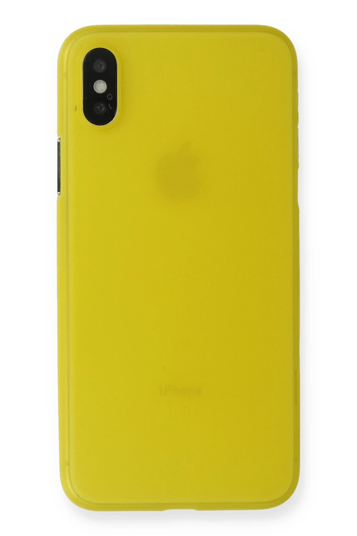 Newface iPhone XS Max Kılıf PP Ultra İnce Kapak - Sarı
