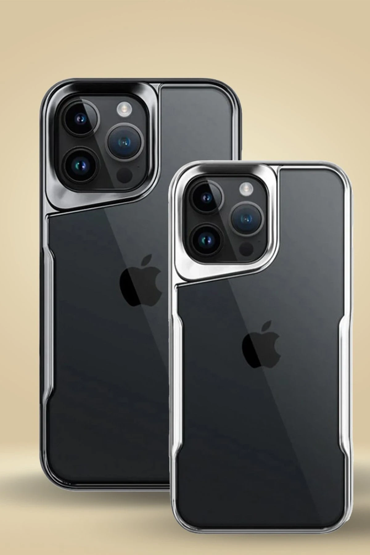 Newface iPhone 15 Pro Max Kılıf Boyi Silikon Kapak - Gümüş