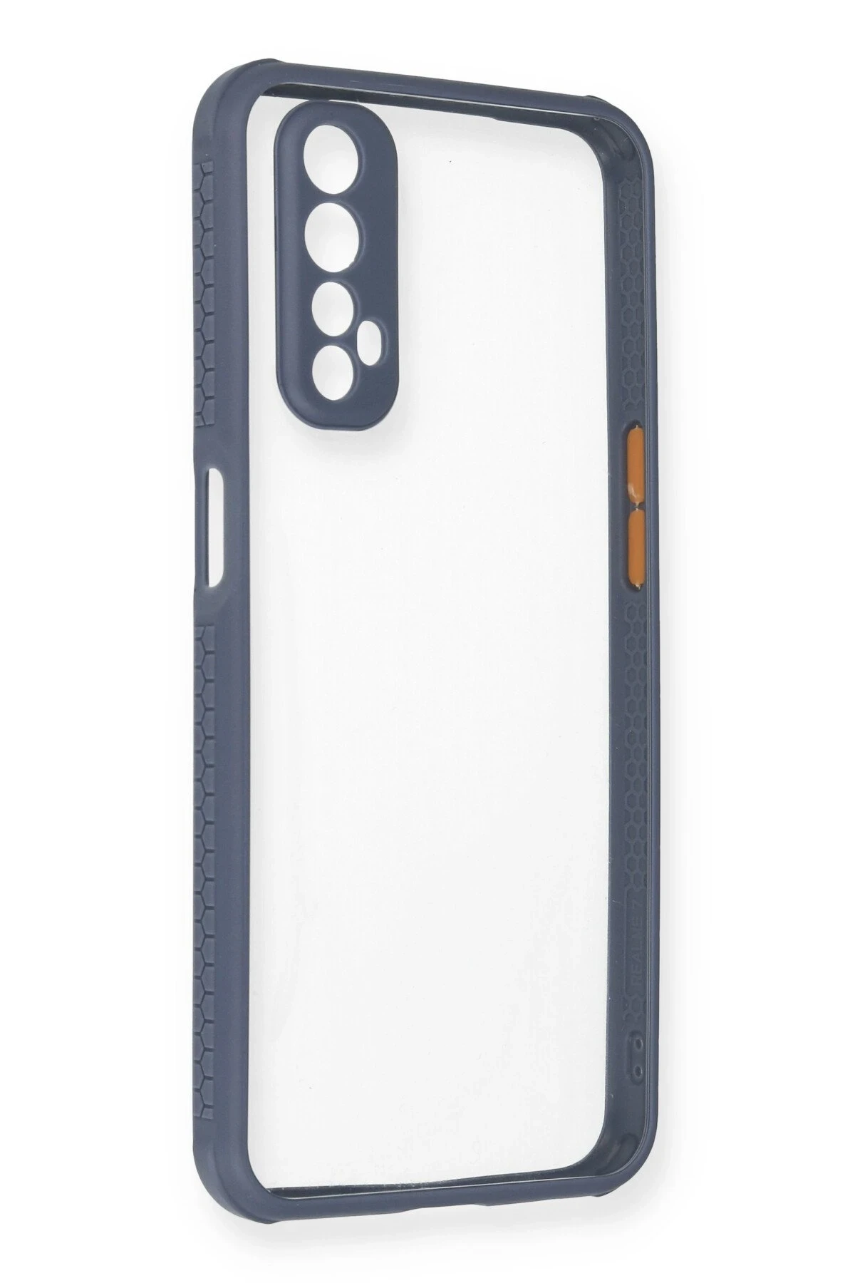 Newface Realme 7 Kılıf Miami Şeffaf Silikon - Gri
