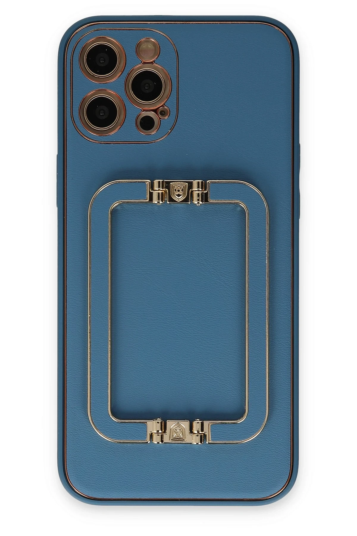 Newface iPhone 12 Pro Max Kılıf Coco Elit Kapak - Mavi
