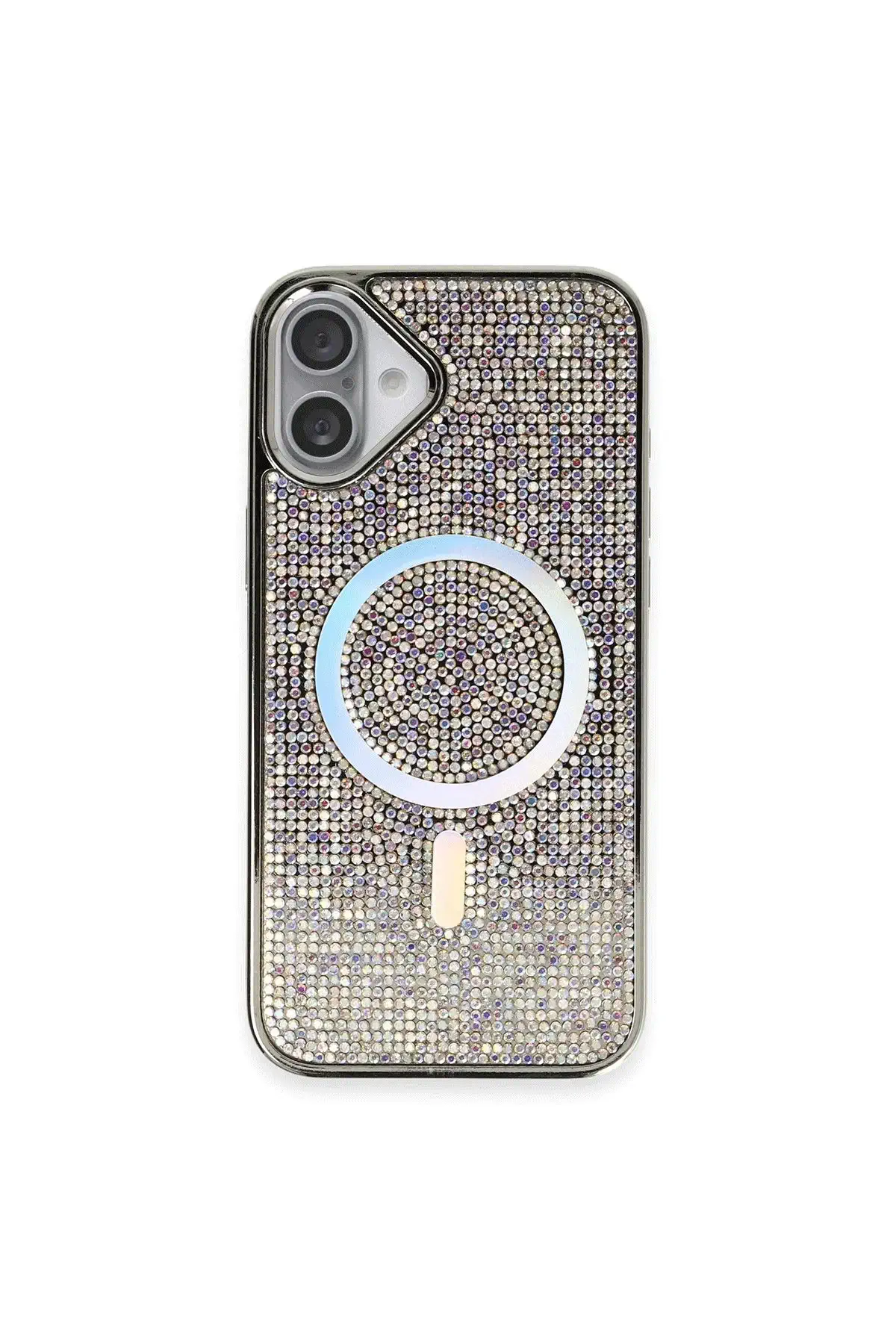 Newface iPhone 16 Plus Kılıf Diamond Magsafe Kapak - Rainbow