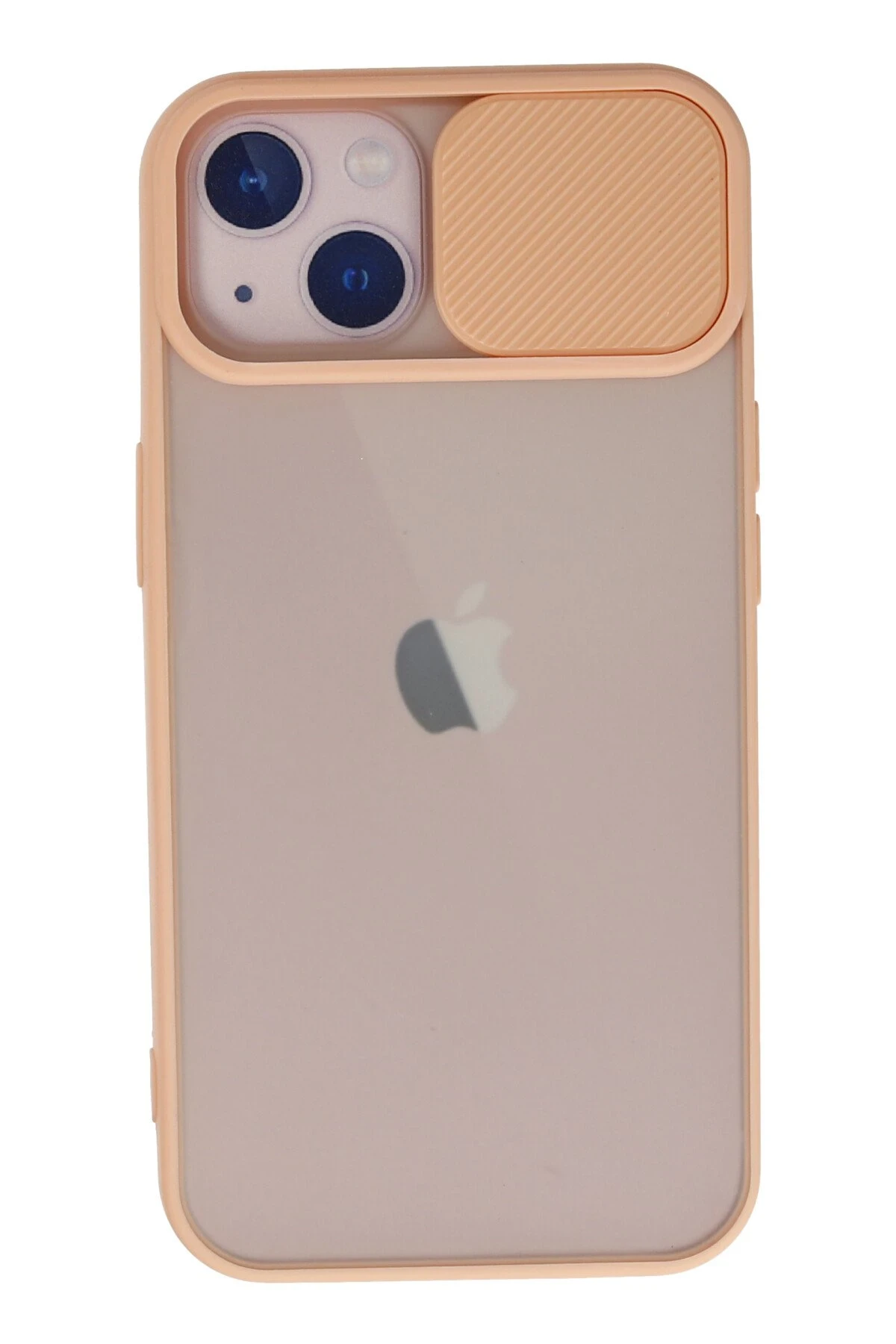 Newface iPhone 13 Kılıf Palm Buzlu Kamera Sürgülü Silikon - Pembe