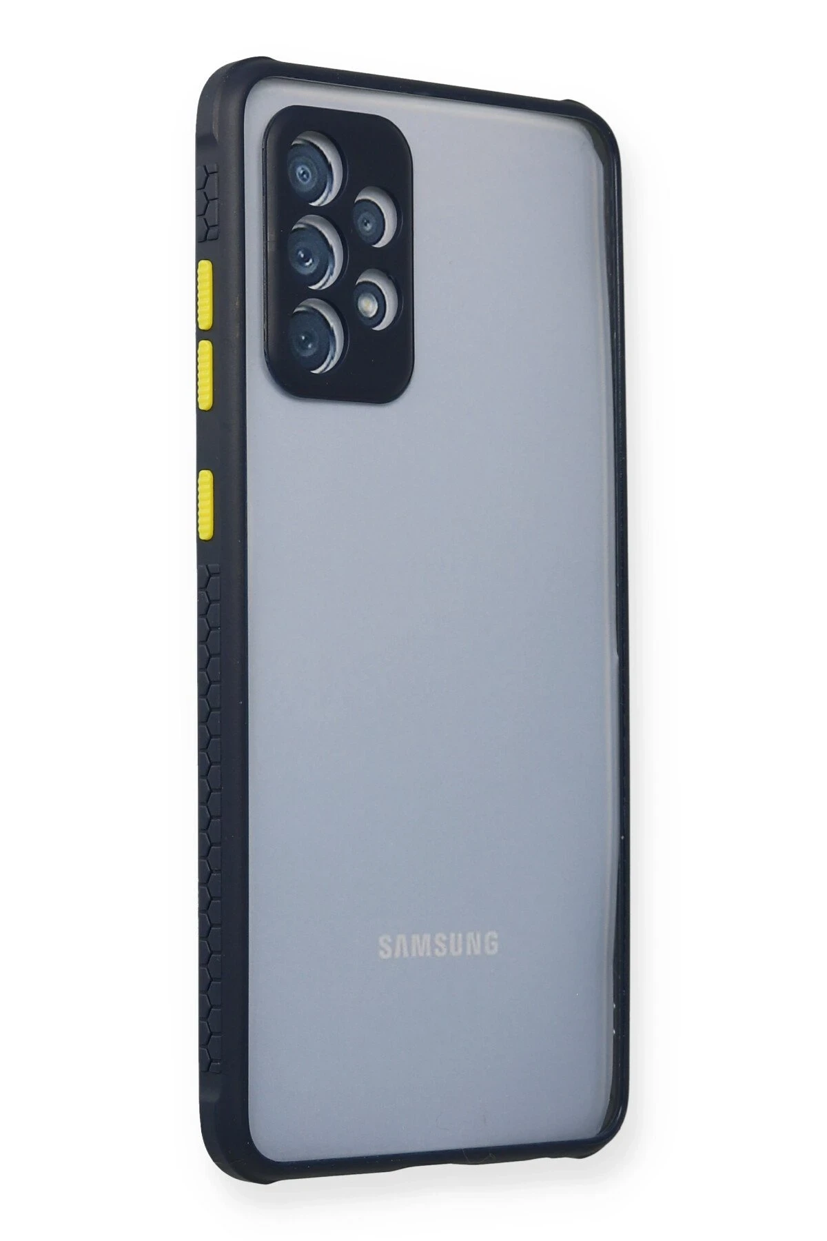 Newface Samsung Galaxy A52 Kılıf Miami Şeffaf Silikon - Lacivert