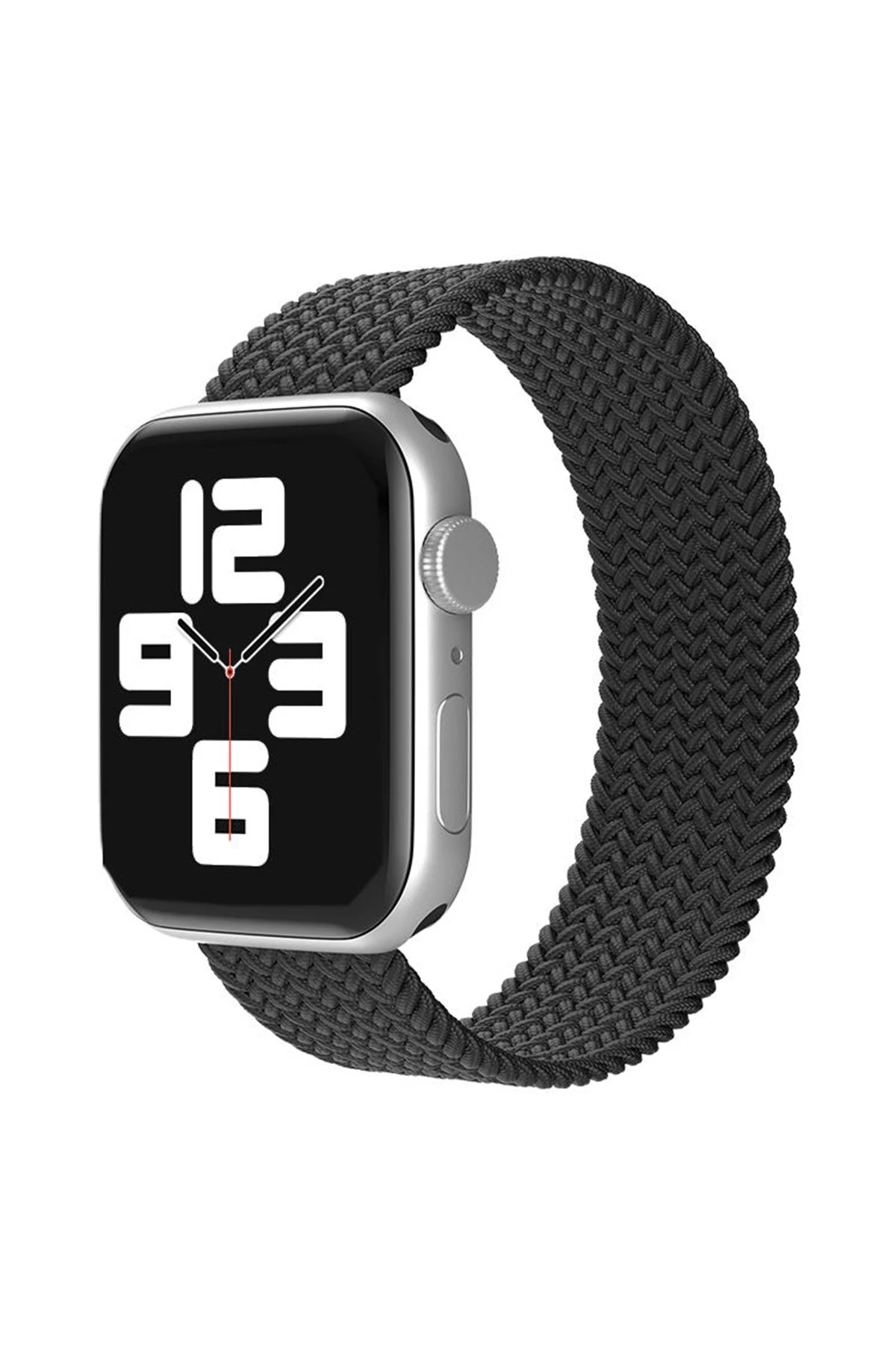 Newface Apple Watch 42mm Ayarlı Solo Silikon Kordon - Siyah
