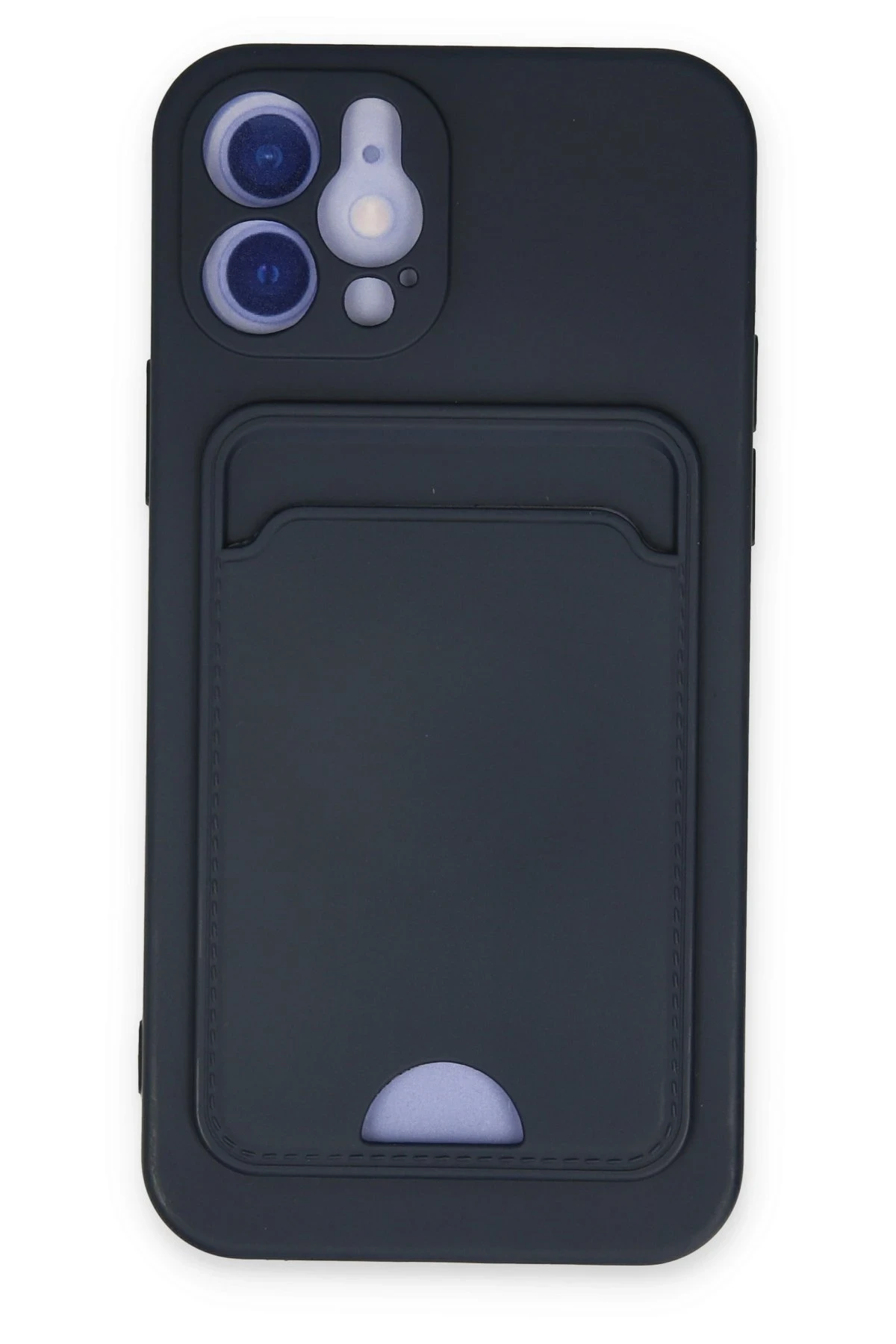 Newface iPhone 12 Kılıf Kelvin Kartvizitli Silikon - Lacivert
