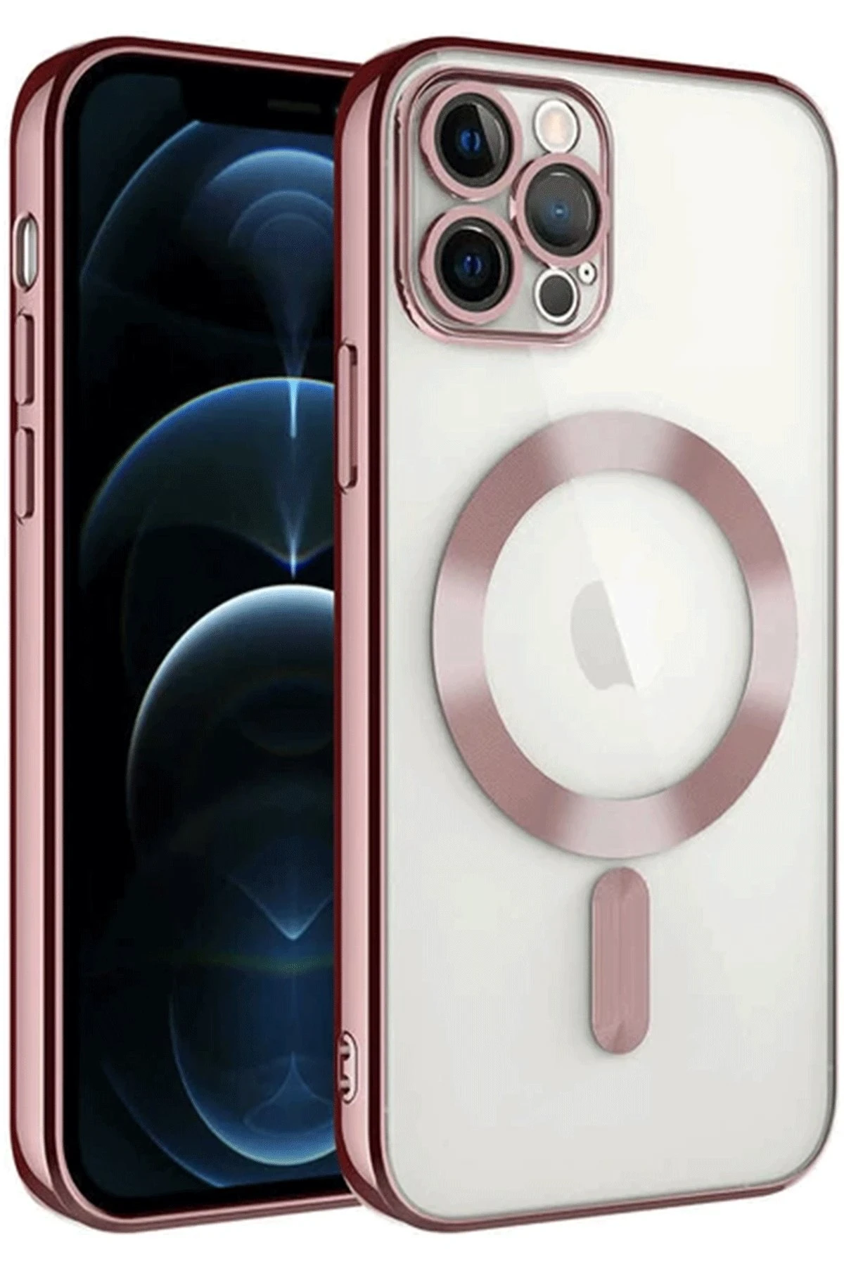 Newface iPhone 14 Pro Max Kılıf Kross Magneticsafe Kapak - Rose