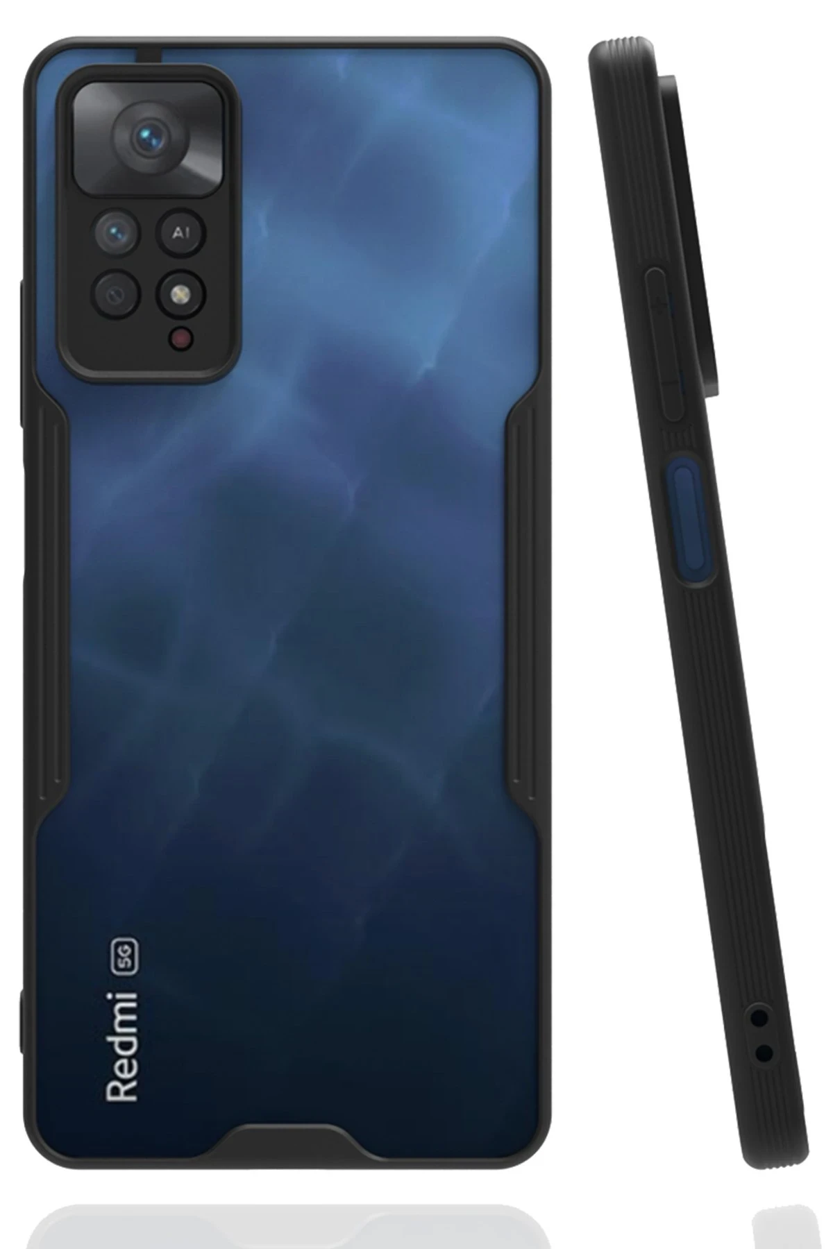 Newface Xiaomi Redmi Note 11 Pro Kılıf Platin Silikon - Siyah