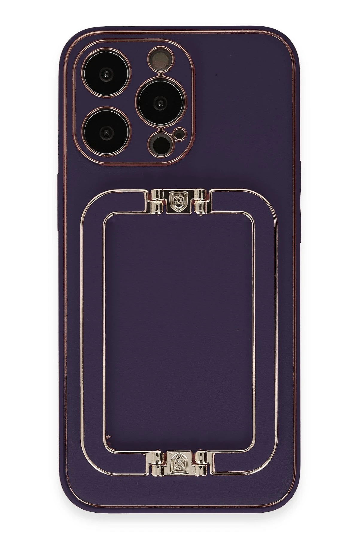 Newface iPhone 13 Pro Max Kılıf Coco Elit Kapak - Derin Mor
