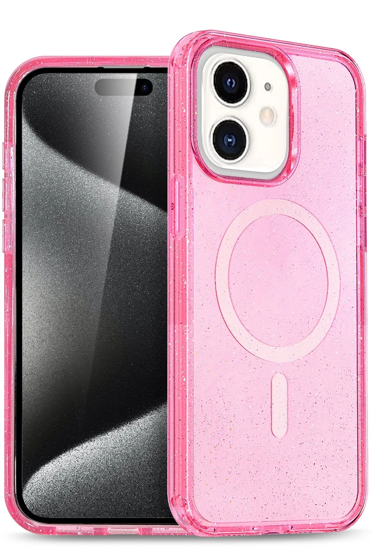 Newface iPhone 11 Kılıf Glow Magsafe Kapak - Pembe