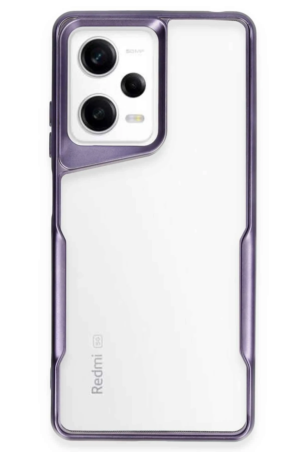 Newface Xiaomi Redmi Note 12 Pro 5G Kılıf Boyi Silikon Kapak - Derin Mor