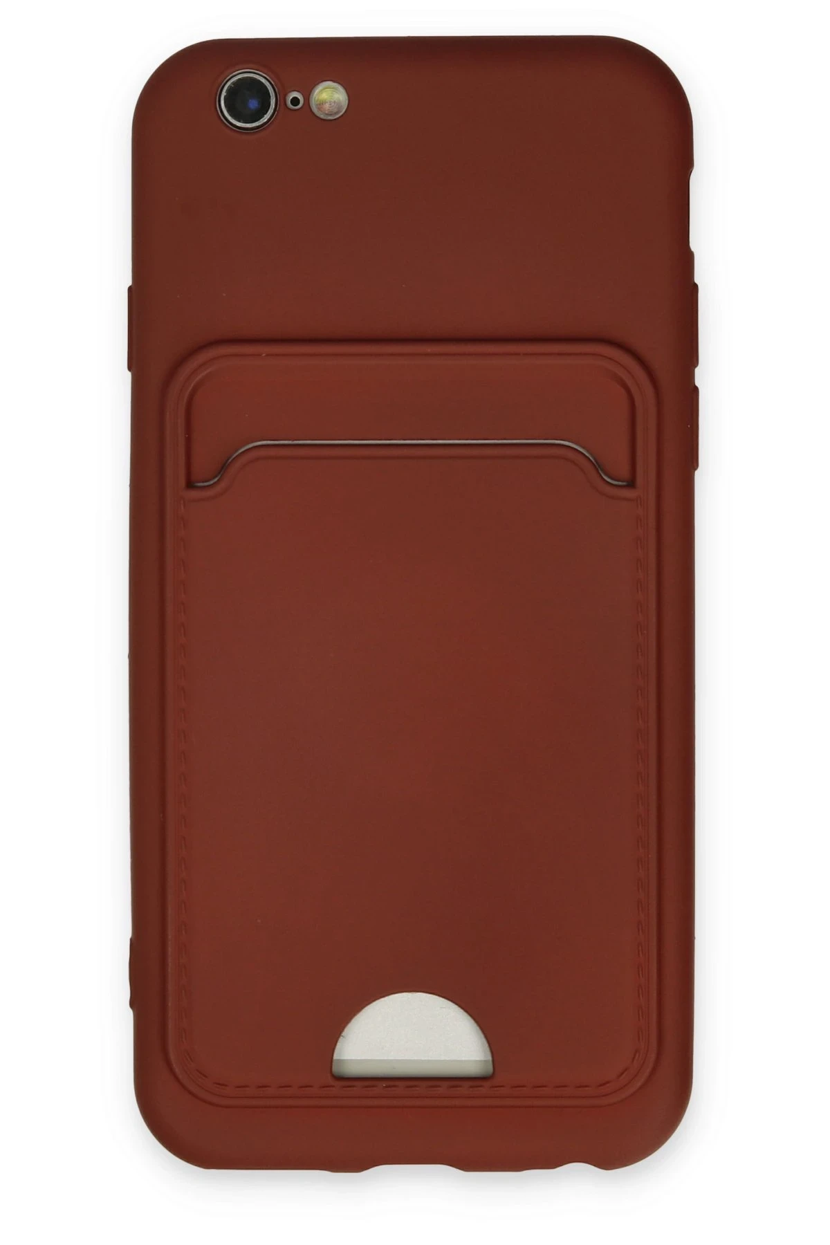 Newface iPhone 6 Kılıf Kelvin Kartvizitli Silikon - Bordo