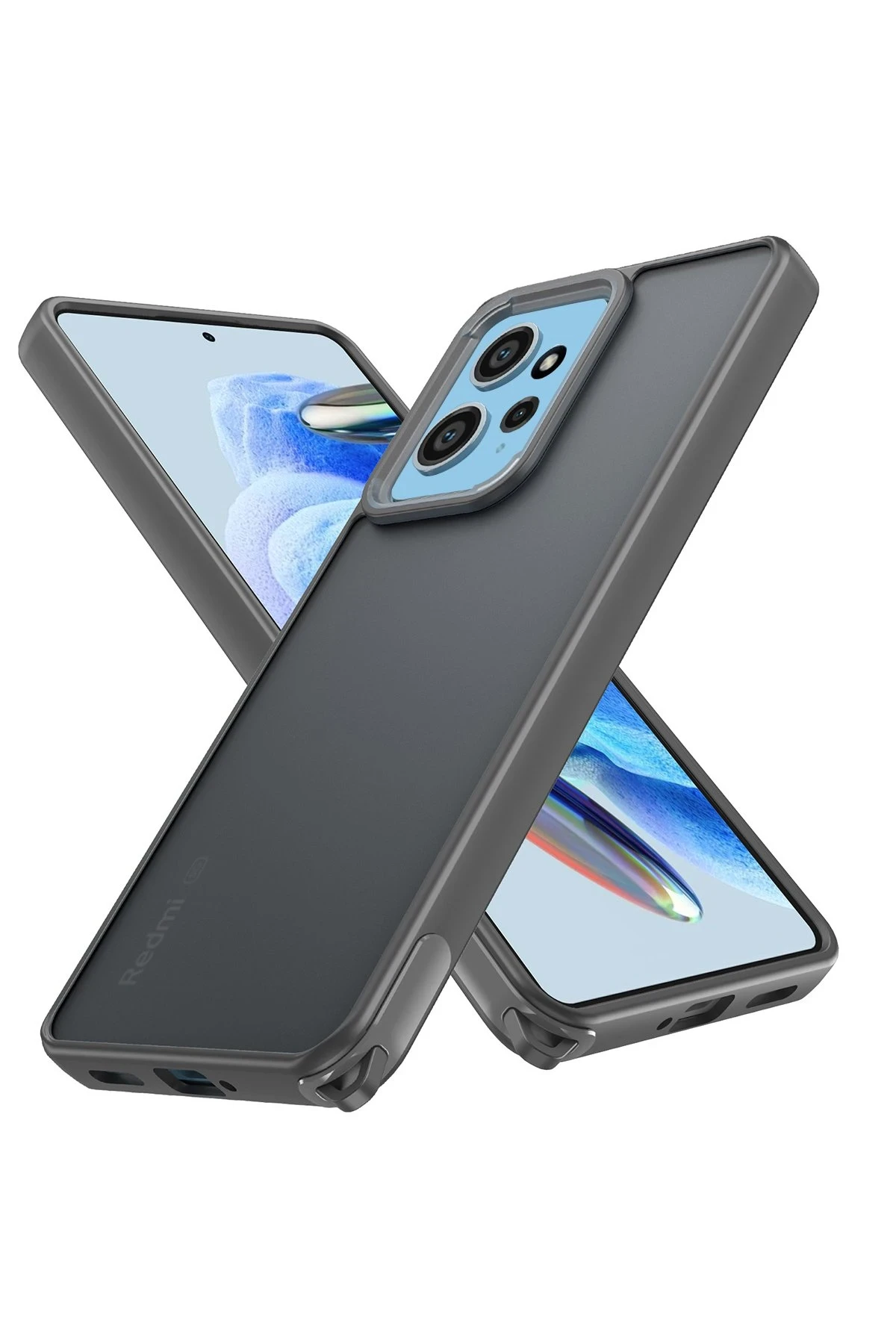 Newface Xiaomi Redmi Note 12 4G Kılıf Elegant Kapak - Titan Gri