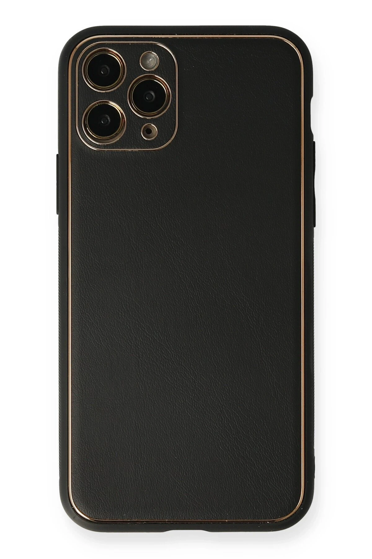 Newface iPhone 11 Pro Kılıf Coco Deri Silikon Kapak - Siyah