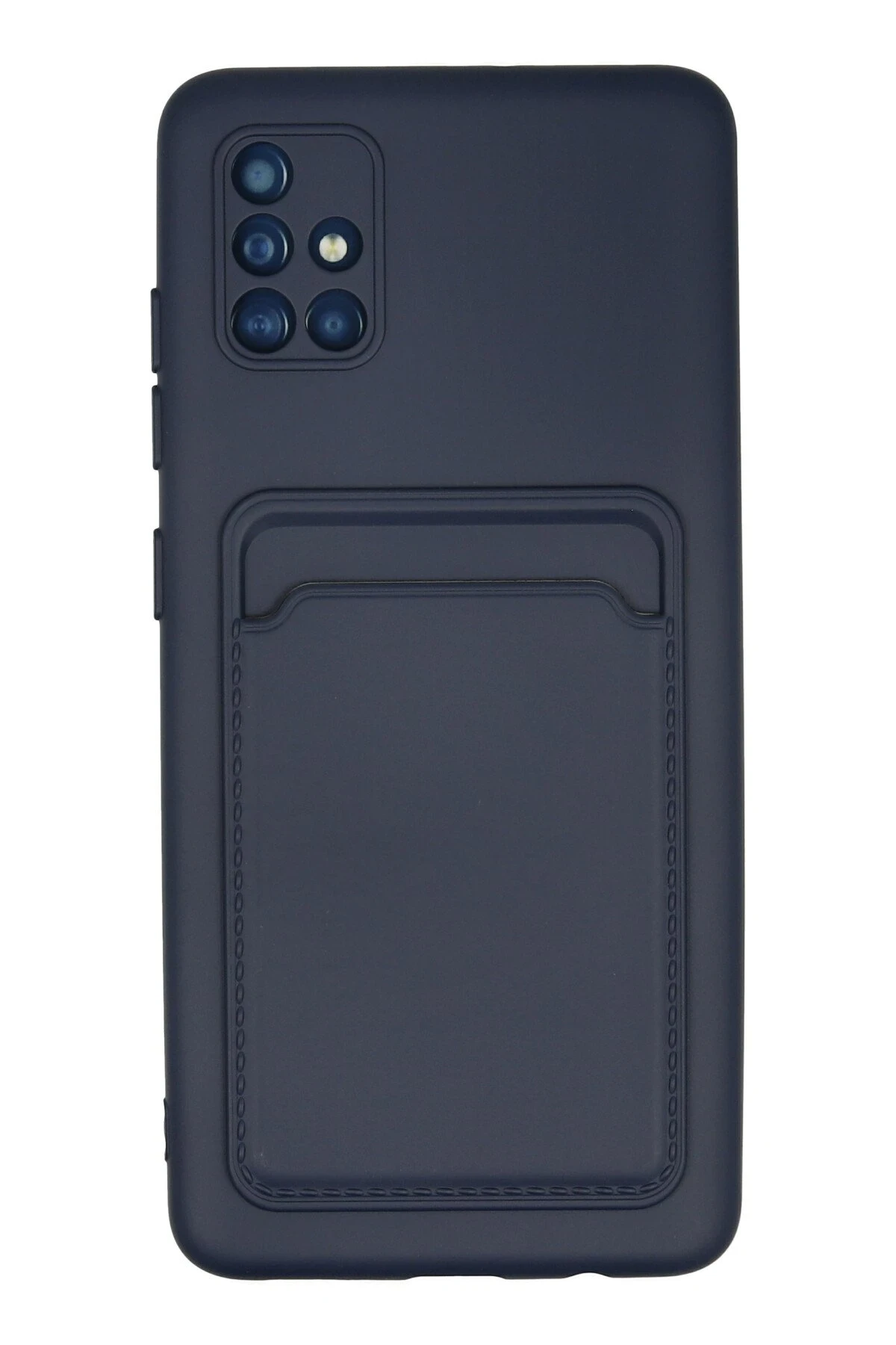 Newface Samsung Galaxy A51 Kılıf Kelvin Kartvizitli Silikon - Lacivert