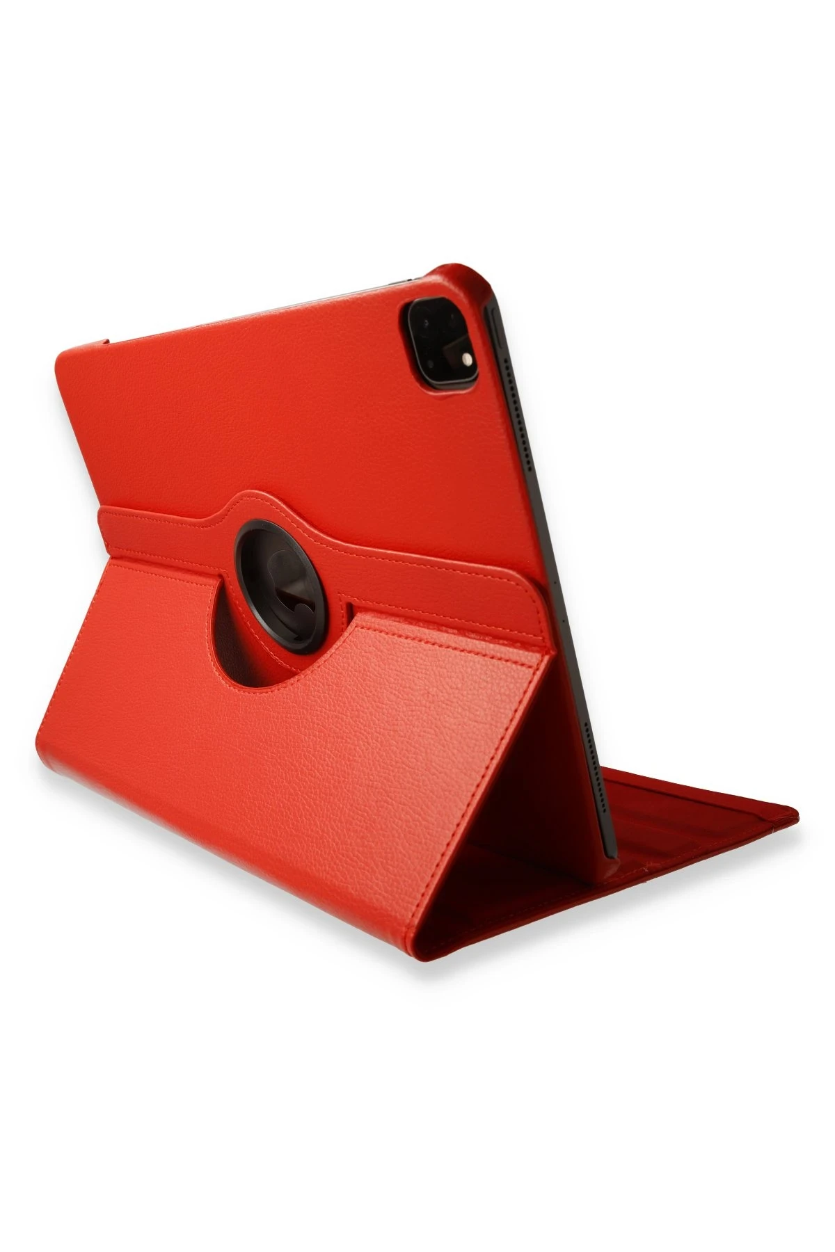 Newface iPad Pro 12.9 (2021) Kılıf 360 Tablet Deri Kılıf - Kırmızı