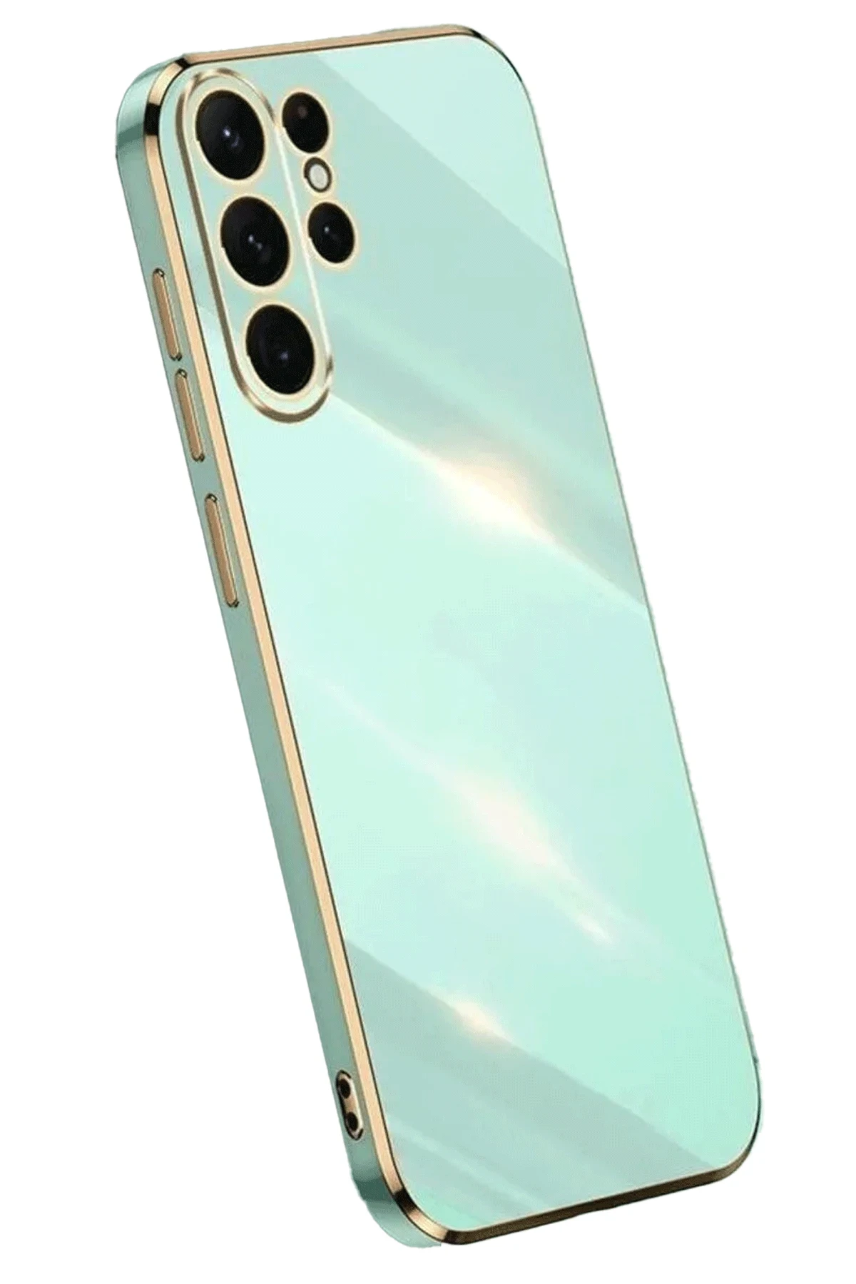 Newface Samsung Galaxy S24 Ultra Kılıf Volet Silikon - Açık Yeşil