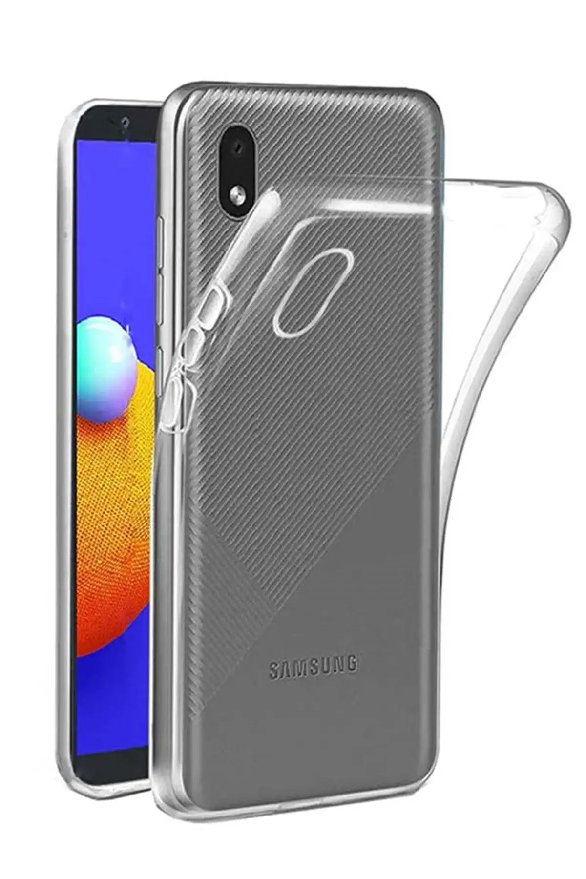 Newface Samsung Galaxy A01 Core Kılıf Deluxe 2mm Şeffaf Silikon