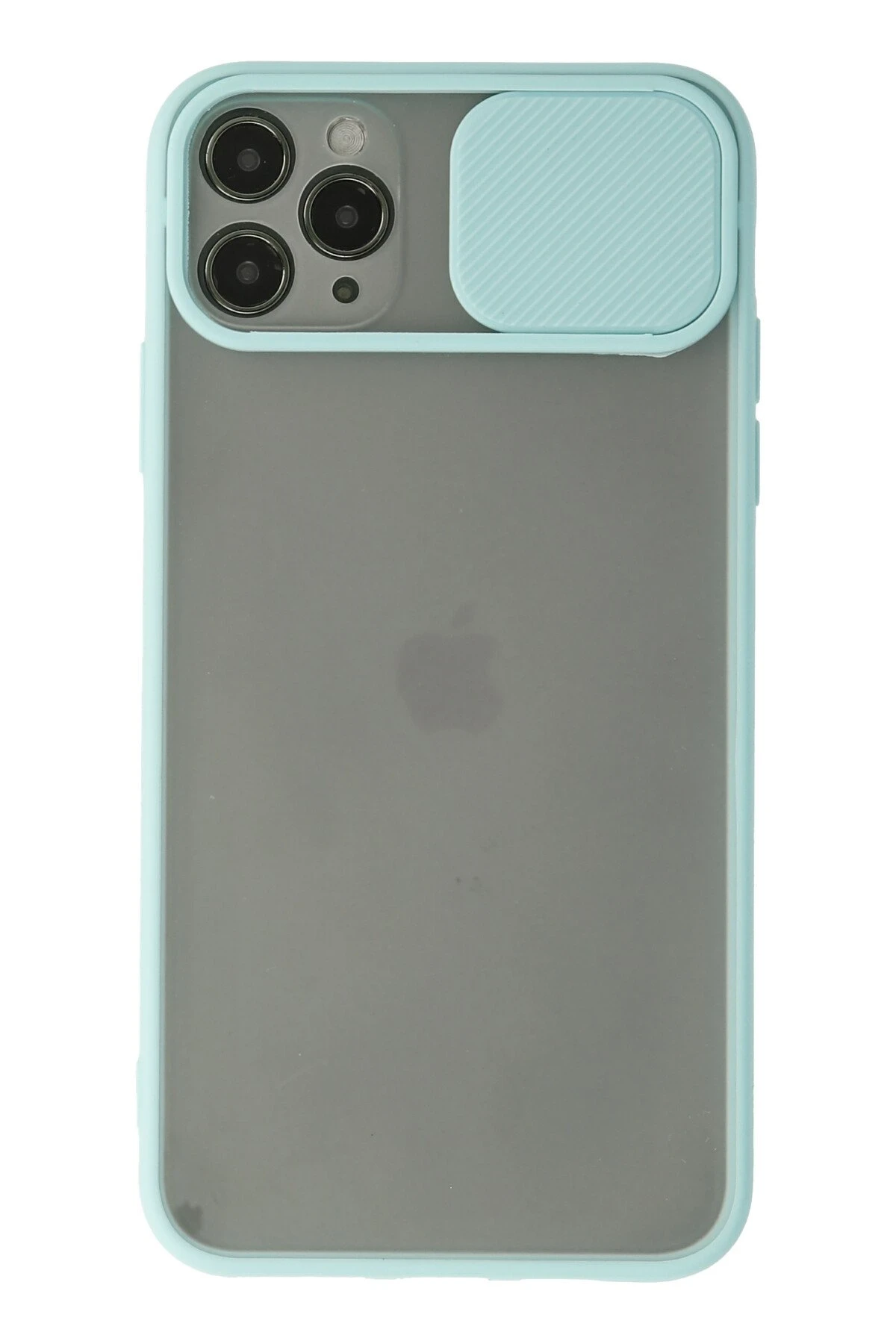 Newface iPhone 11 Pro Max Kılıf Palm Buzlu Kamera Sürgülü Silikon - Turkuaz