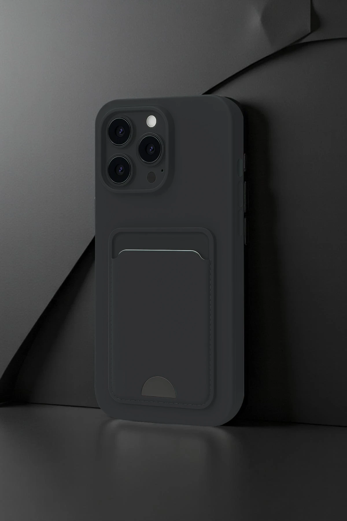 Newface iPhone 16 Pro Max Kılıf Kelvin Kartvizitli Silikon - Siyah