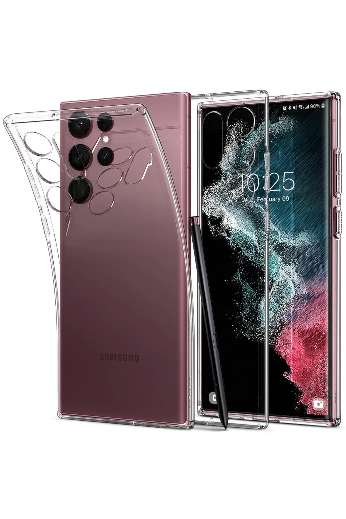 Newface Samsung Galaxy S22 Ultra Kılıf Lüx Şeffaf Silikon