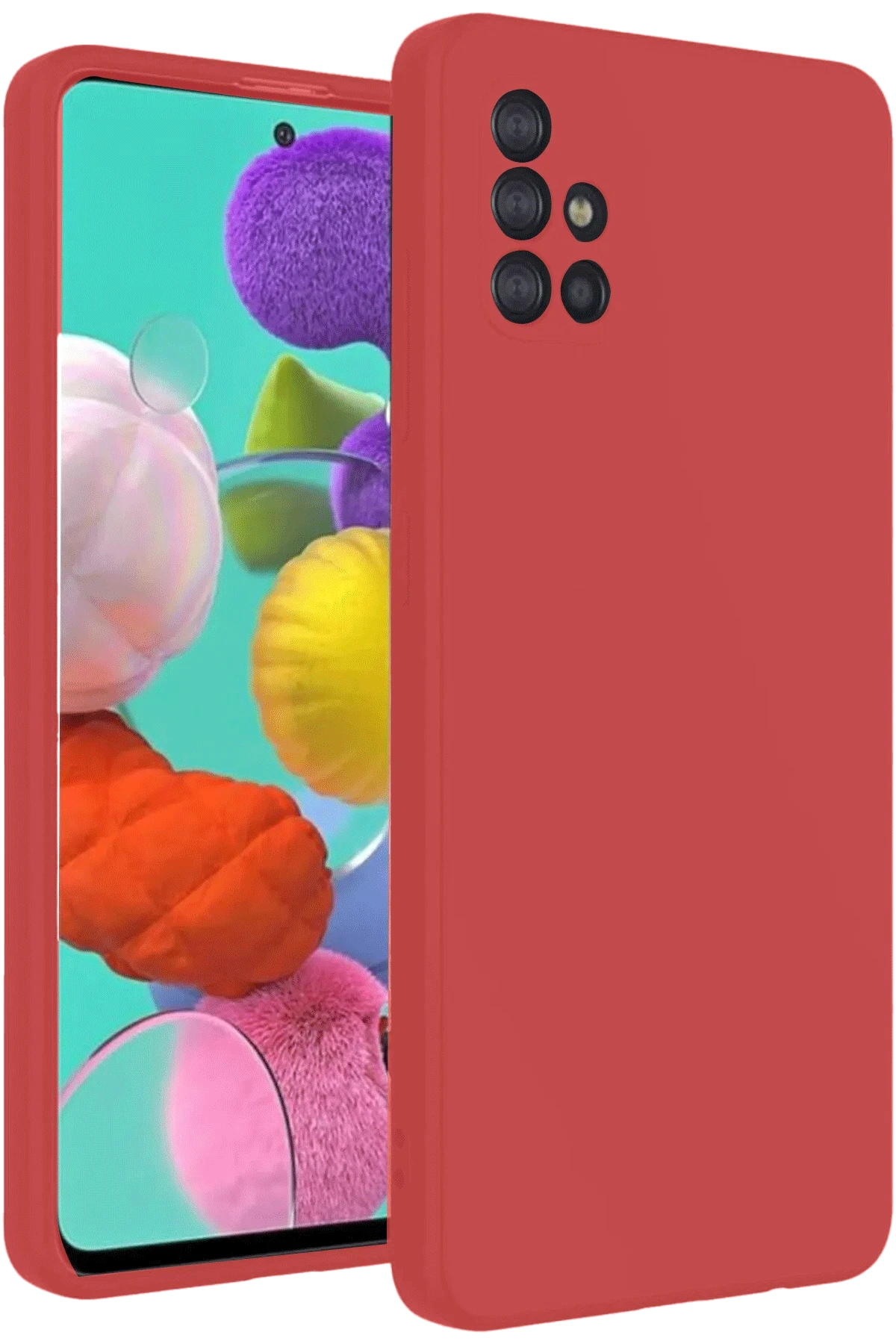 Newface Samsung Galaxy A31 Kılıf Nano içi Kadife Silikon - Kiremit