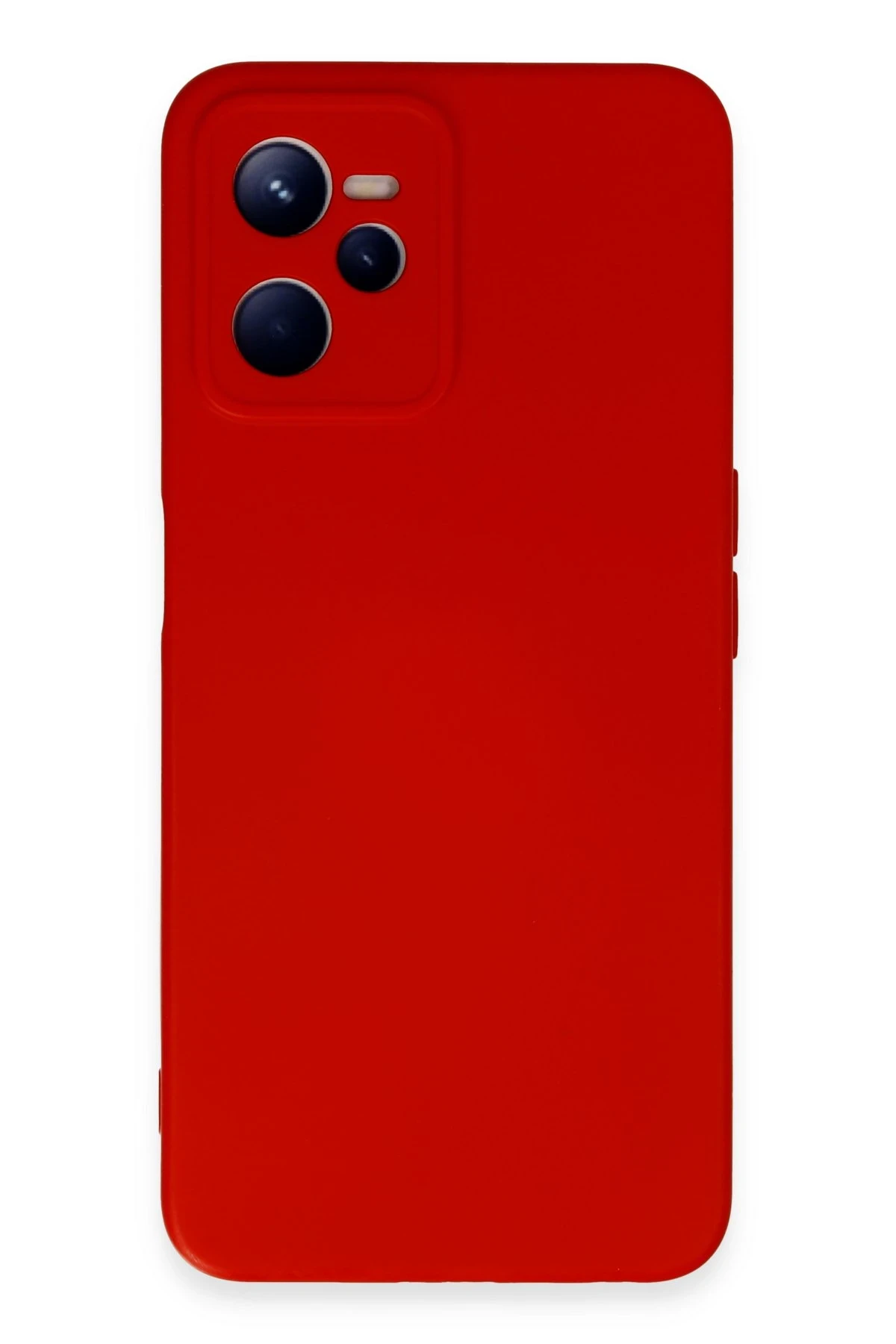 Newface Realme C35 Kılıf Nano içi Kadife Silikon - Kırmızı
