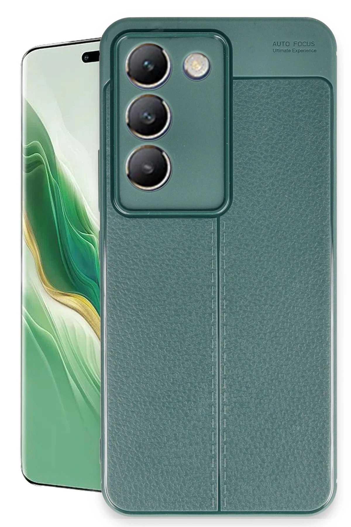Newface Vivo V30 Lite 4G Kılıf Auto Focus Kapak - Koyu Yeşil