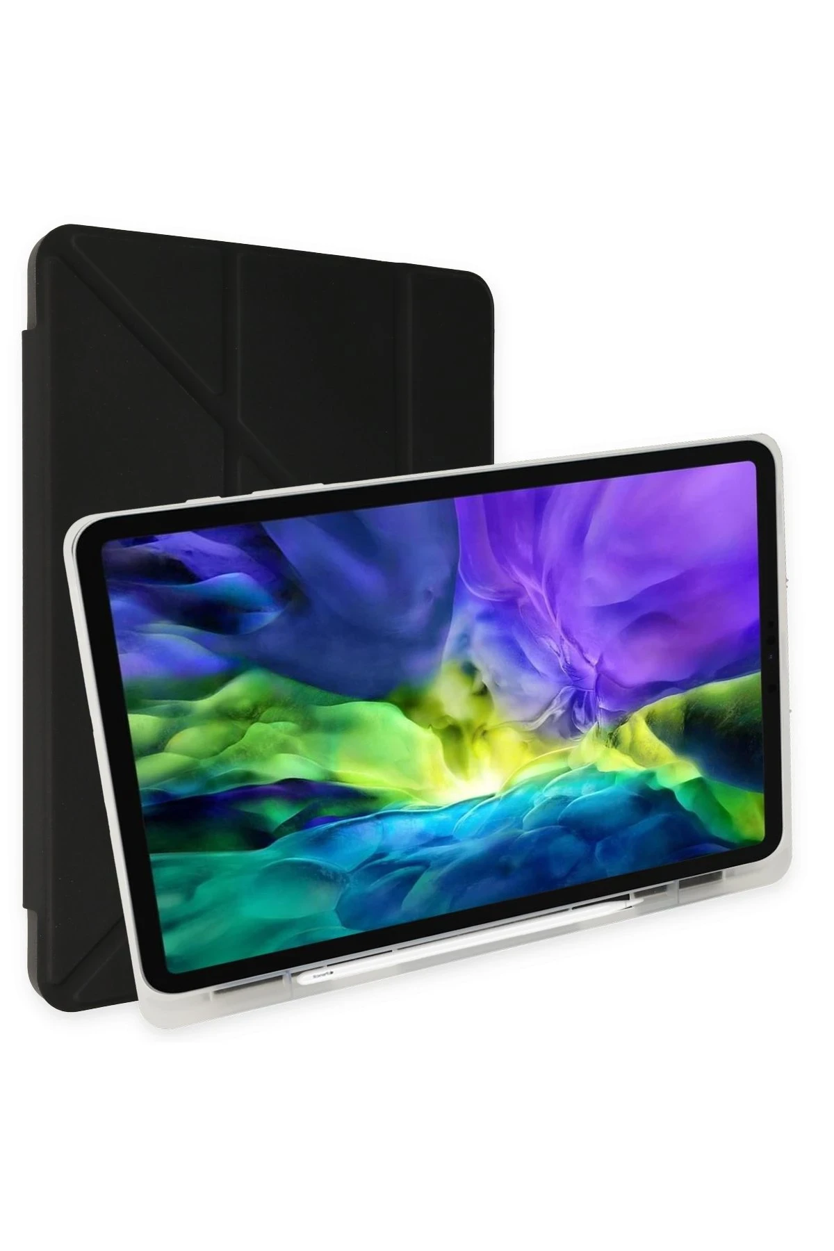 Newface Samsung Galaxy X200 Tab A8 10.5 Kılıf Kalemlikli Mars Tablet Kılıfı - Siyah