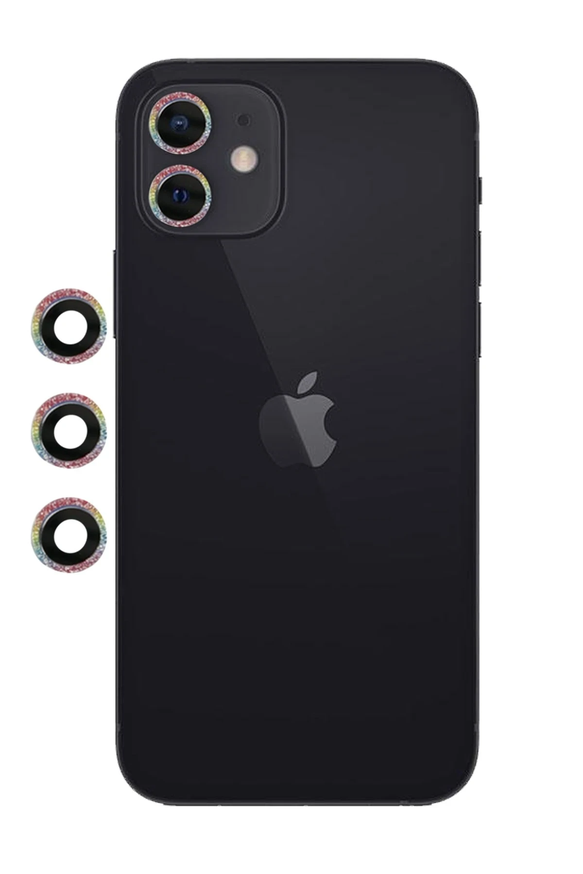 Newface iPhone 12 Shine Kamera Lens - Rainbow