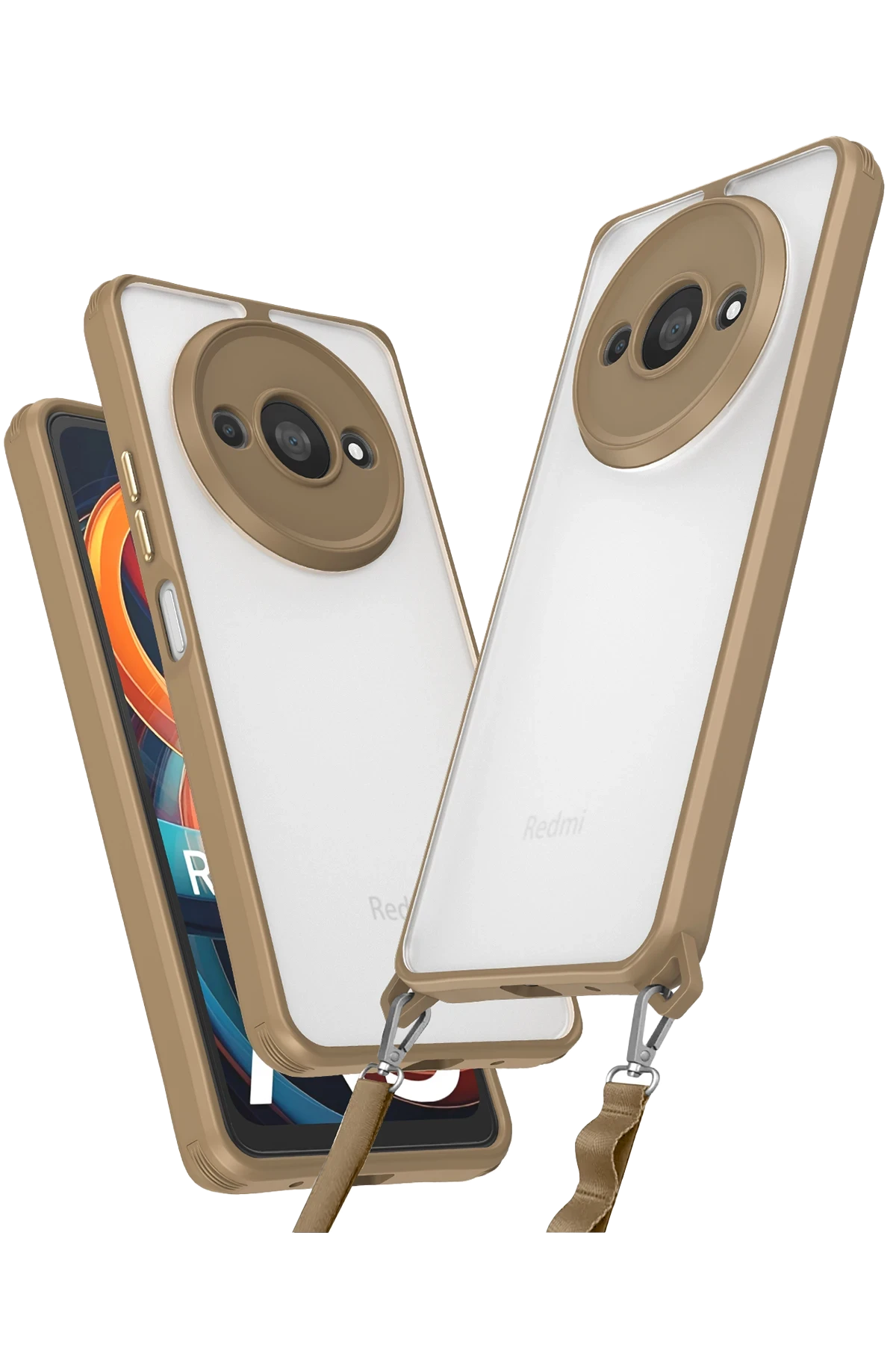 Newface Xiaomi Redmi A3 4G Kılıf Penta Silikon Kılıf - Çöl Titanyum