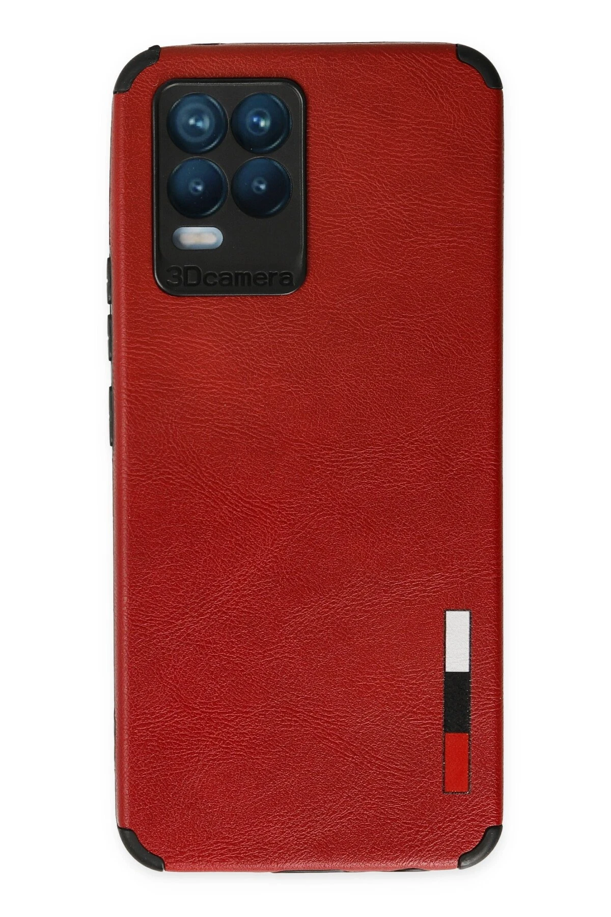Newface Realme 8 Kılıf Loop Deri Silikon - Kırmızı