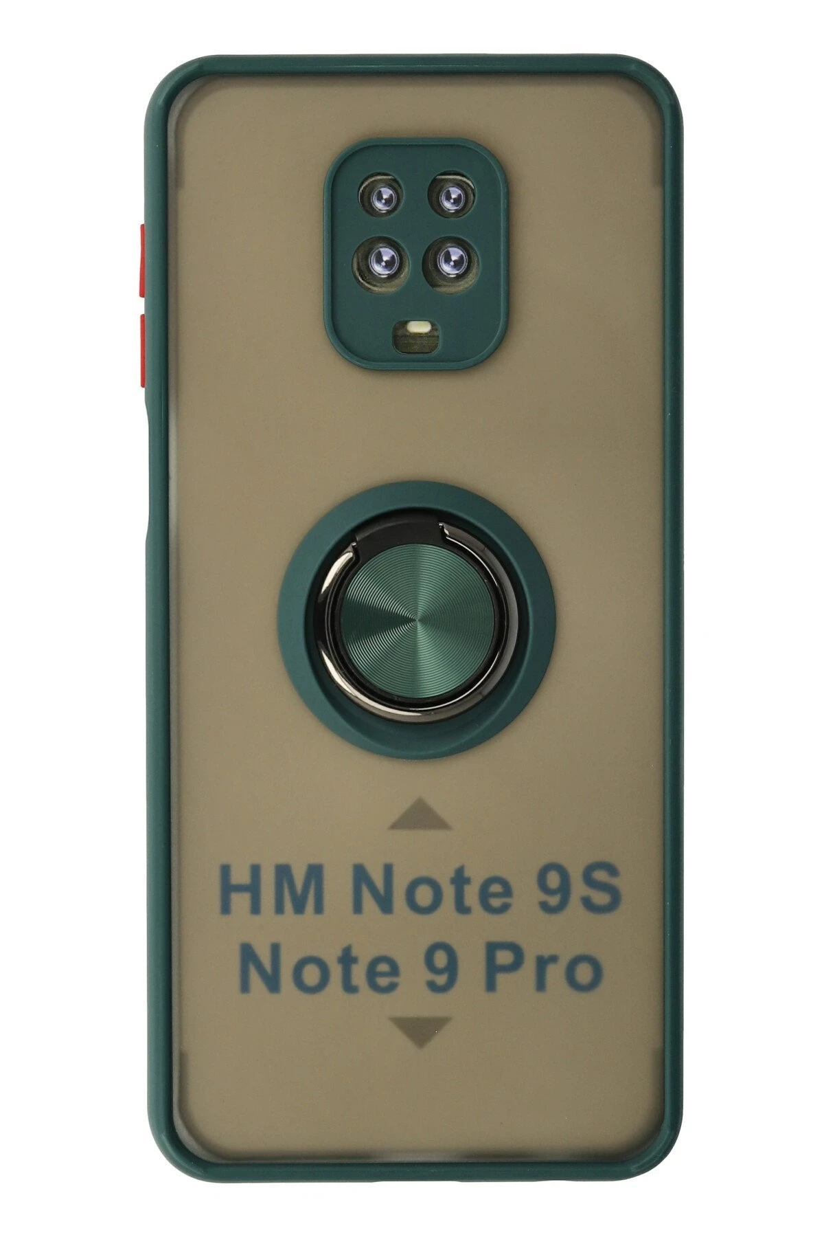 Newface Xiaomi Redmi Note 9 Pro Kılıf Montreal Yüzüklü Silikon Kapak - Yeşil