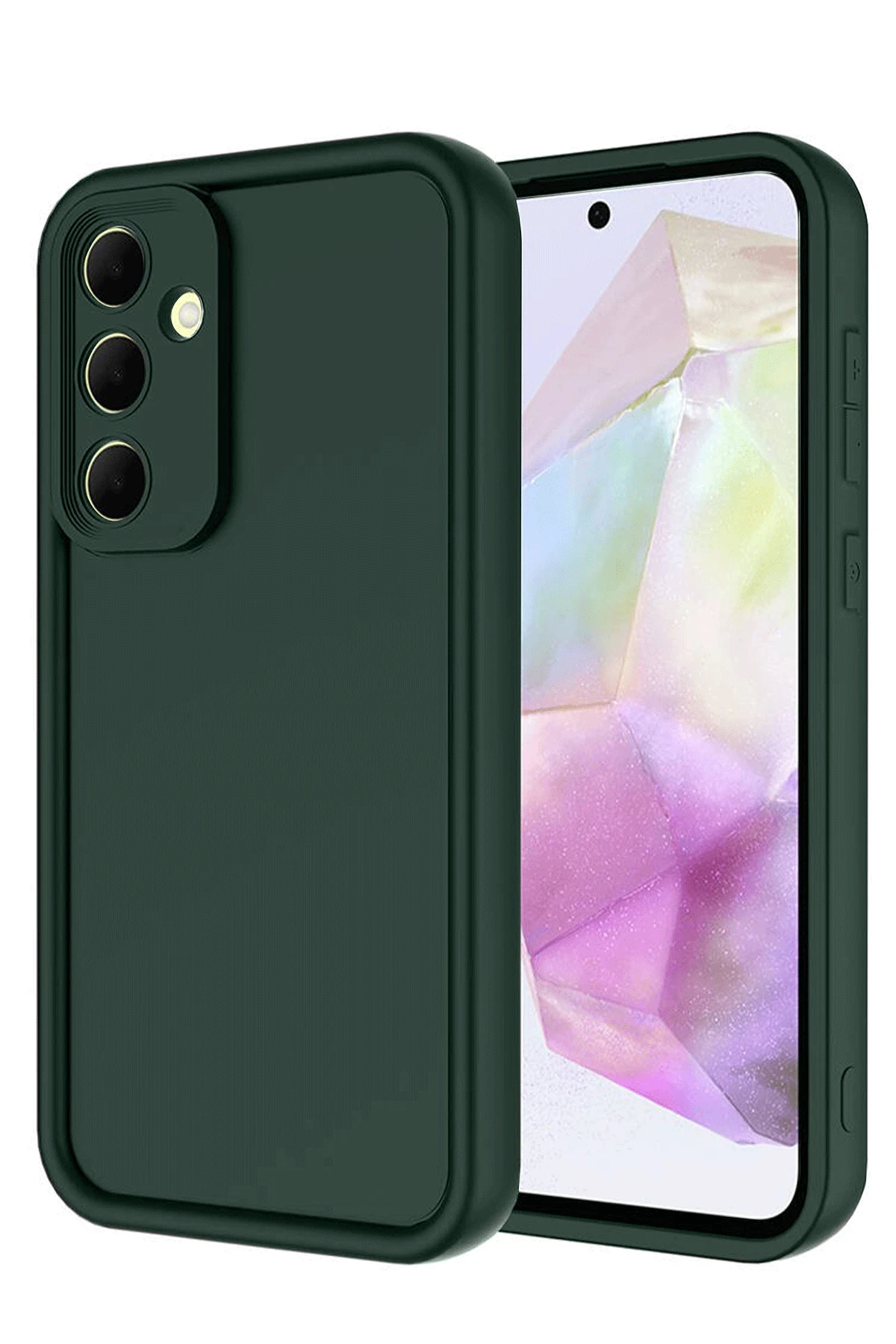 Newface Samsung Galaxy A56 Kılıf Viera Silikon - Koyu Yeşil