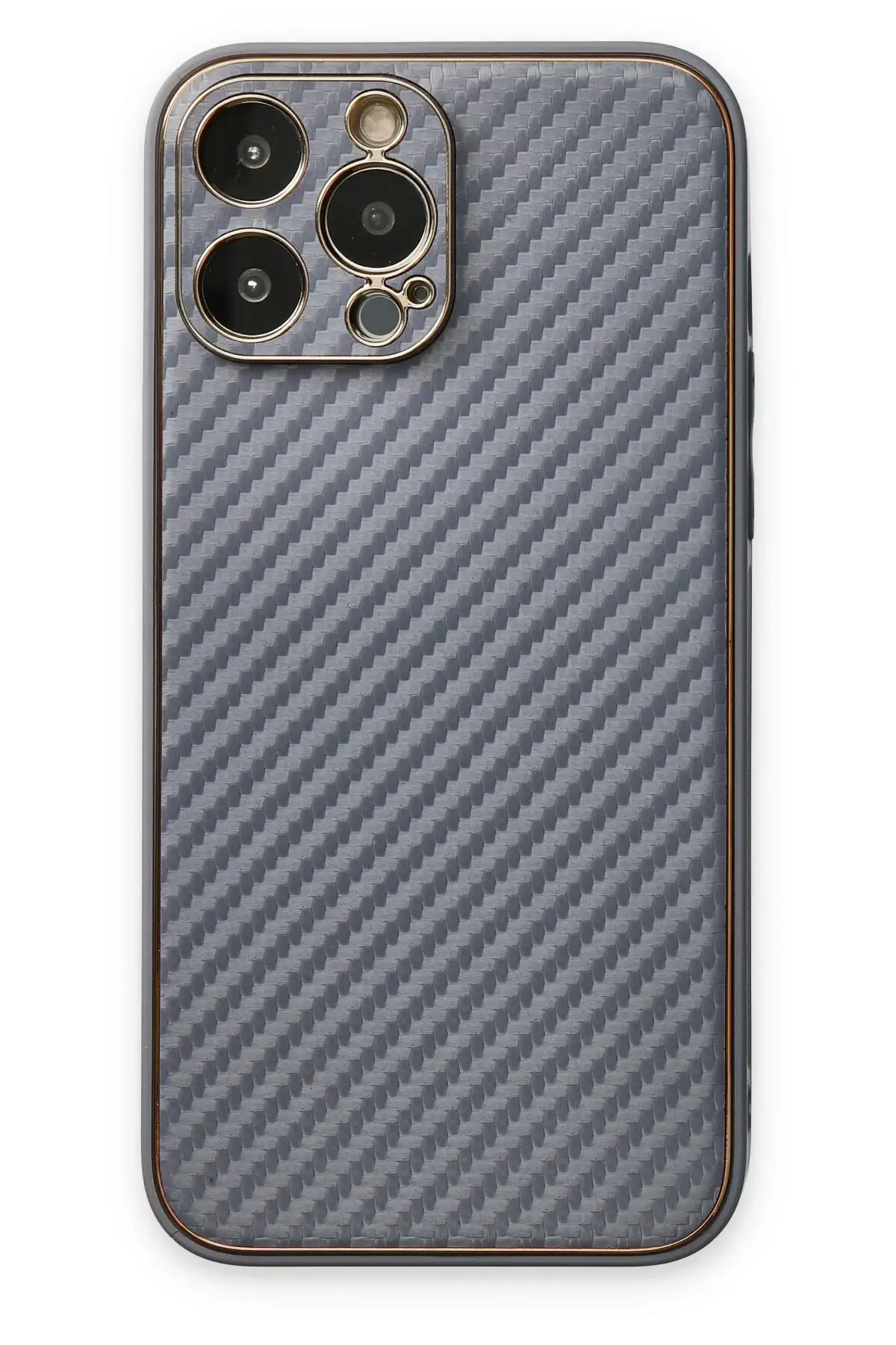 Newface iPhone 13 Pro Max Kılıf Coco Karbon Silikon - Gri