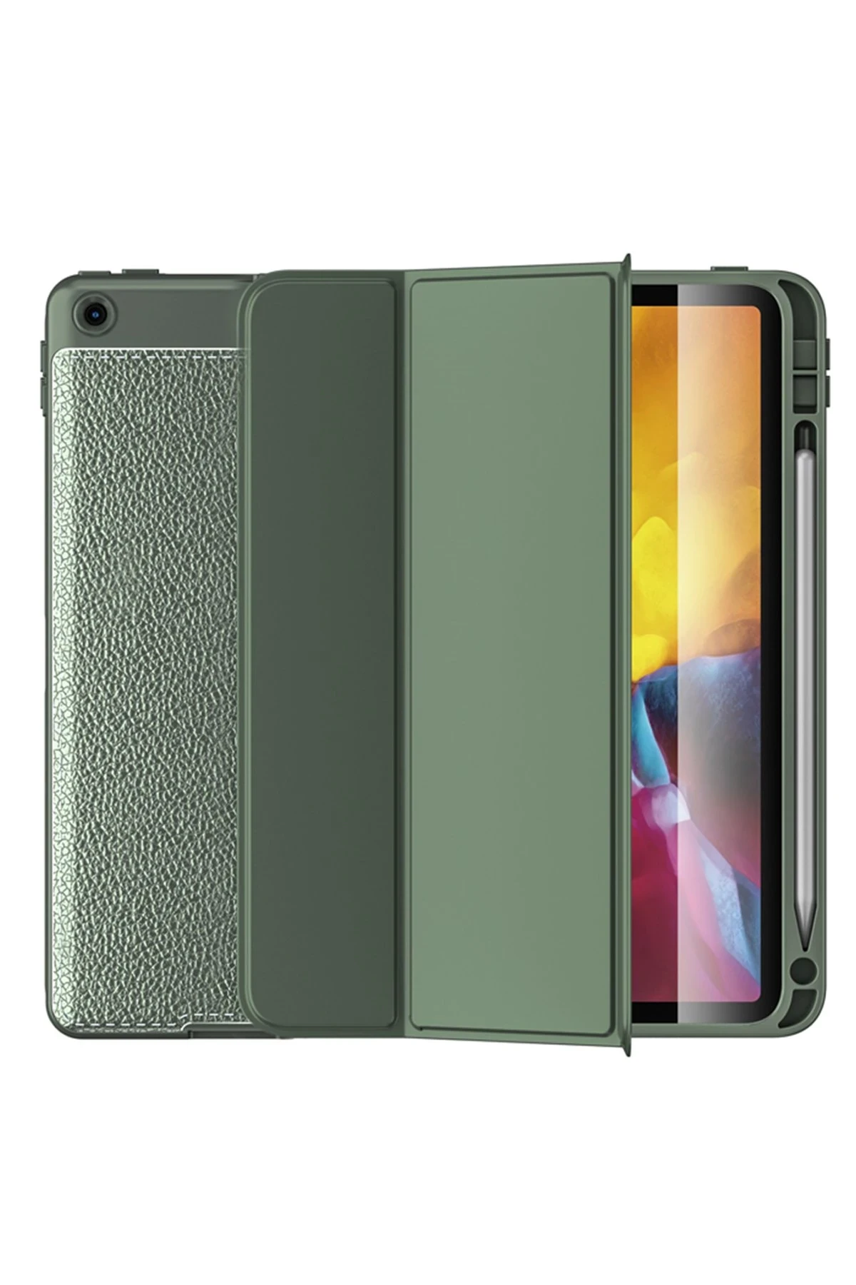 Newface iPad 10.2 (7.nesil) Kılıf Tablet Focus Silikon - Yeşil