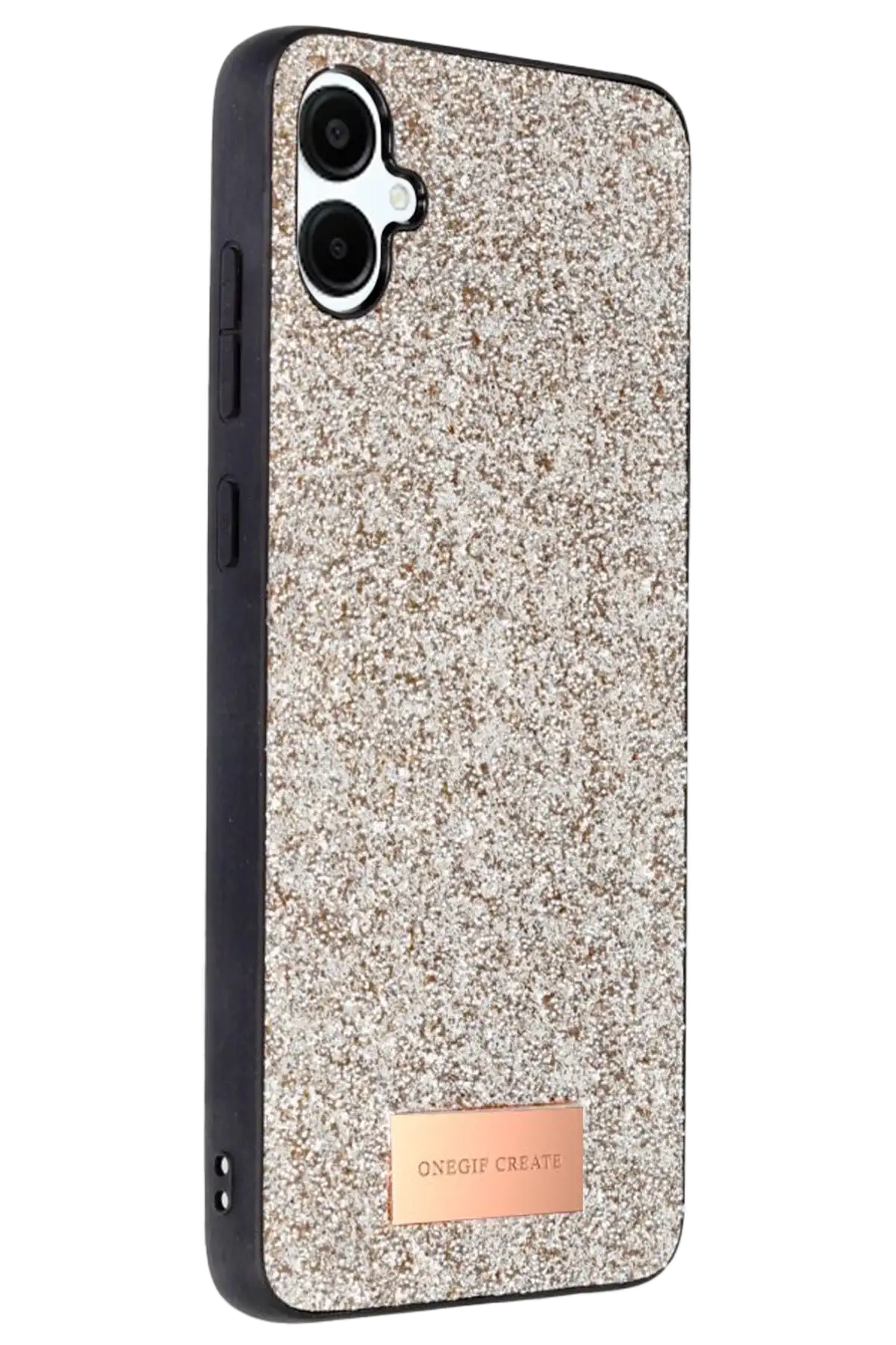 Onegif Samsung Galaxy A06 Bright Simli Kapak - Gold