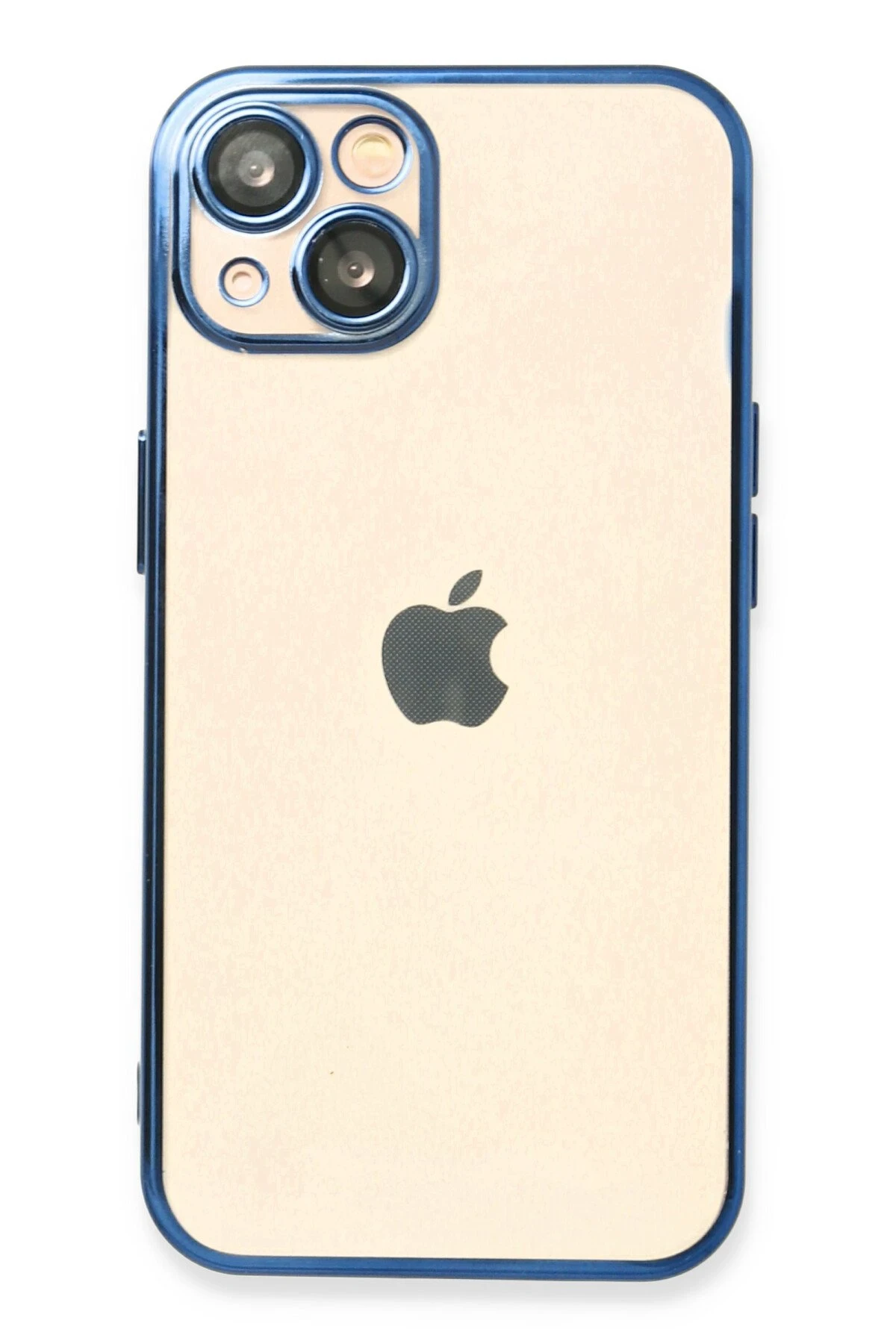 Newface iPhone 13 Kılıf Razer Lensli Silikon - Açık Mavi