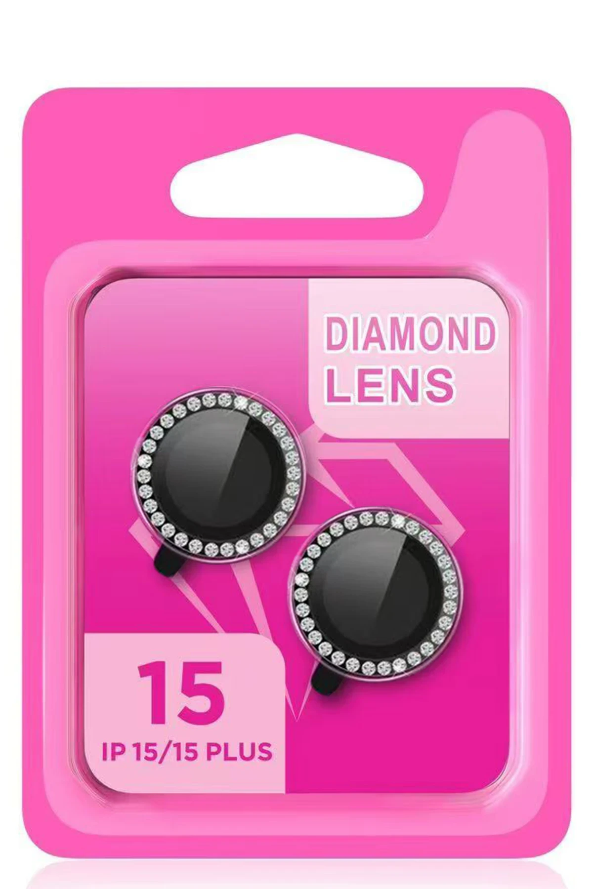 Newface iPhone 15 Pro Rock Metal Kamera Lens - Siyah