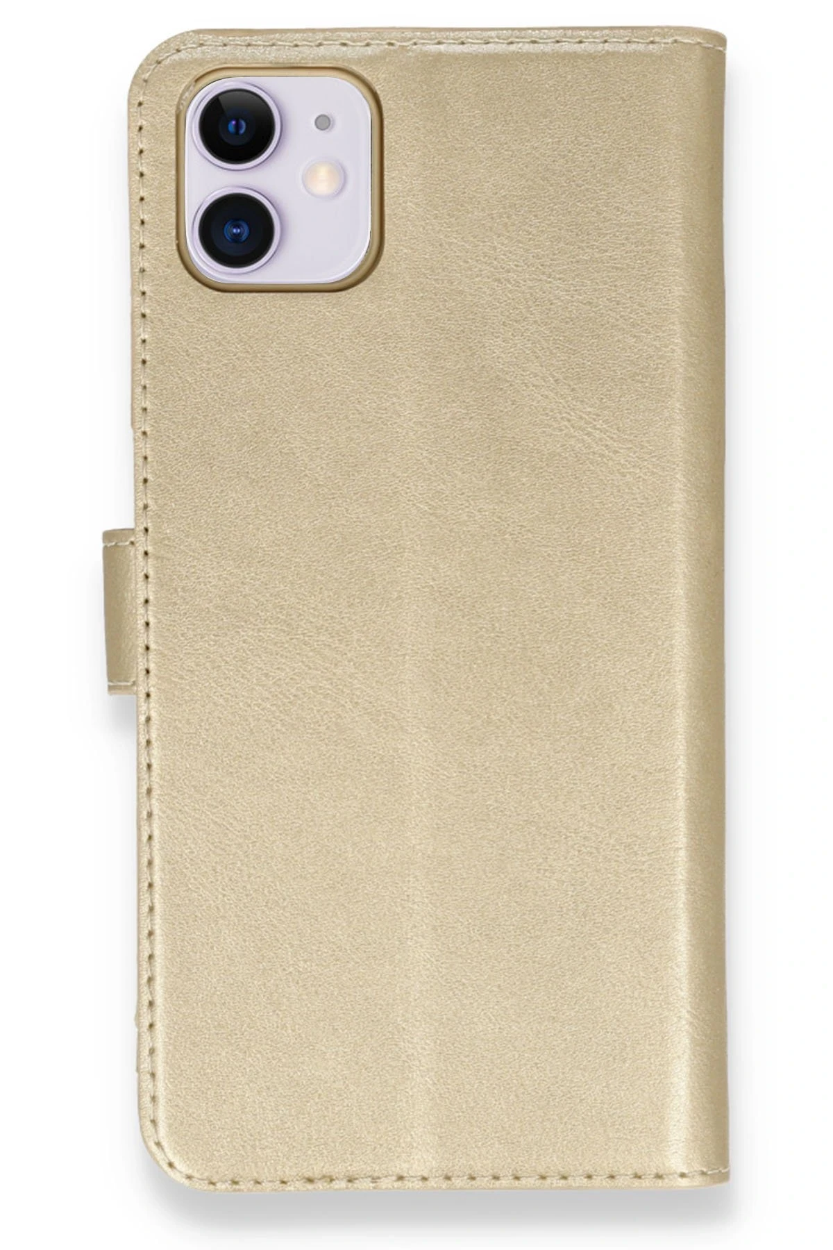 Newface iPhone 12 Mini Kılıf Trend S Plus Kapaklı Kılıf - Gold