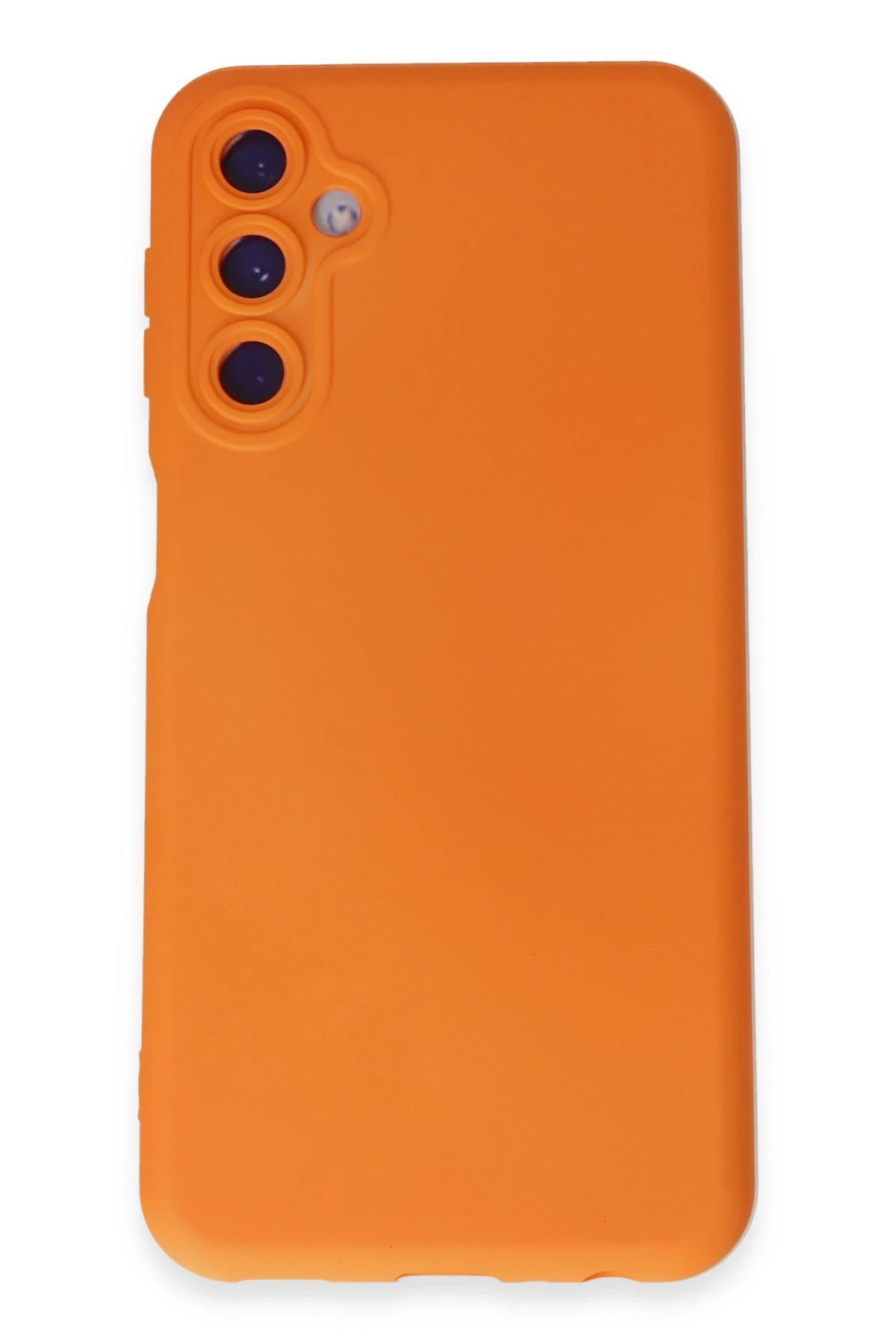Newface Samsung Galaxy M14 5G Kılıf Nano içi Kadife Silikon - Turuncu