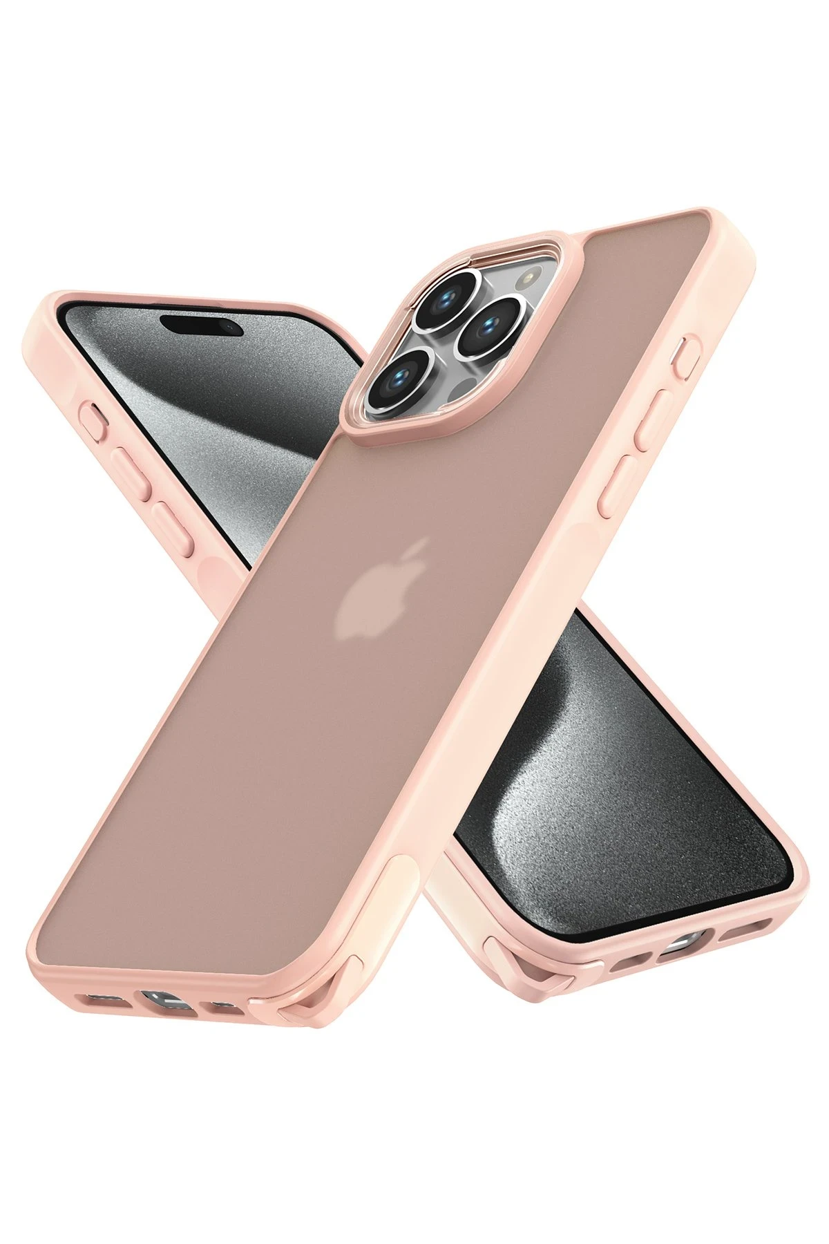 Newface iPhone 14 Pro Kılıf Elegant Kapak - Pudra