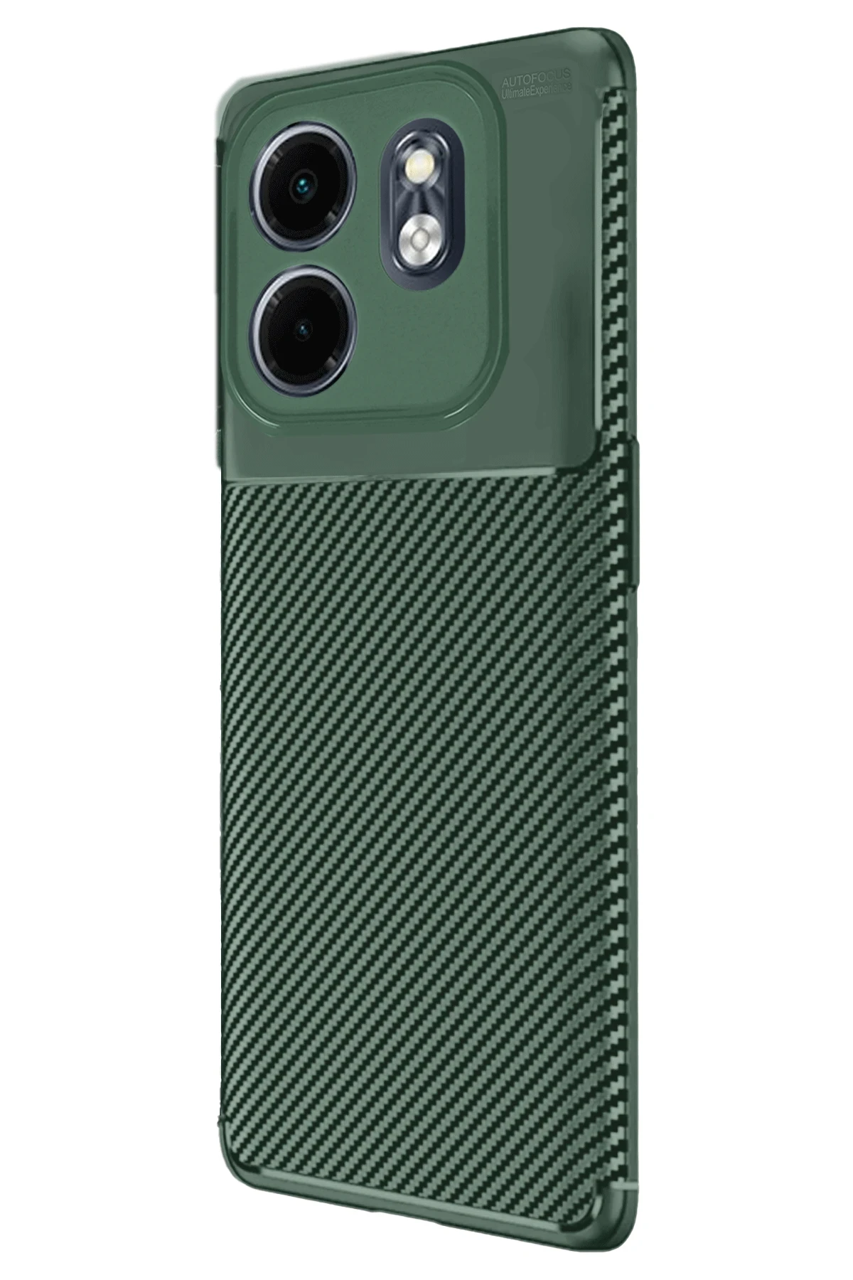Newface İnfinix Smart 9 Kılıf Auto Focus Karbon Kapak - Koyu Yeşil
