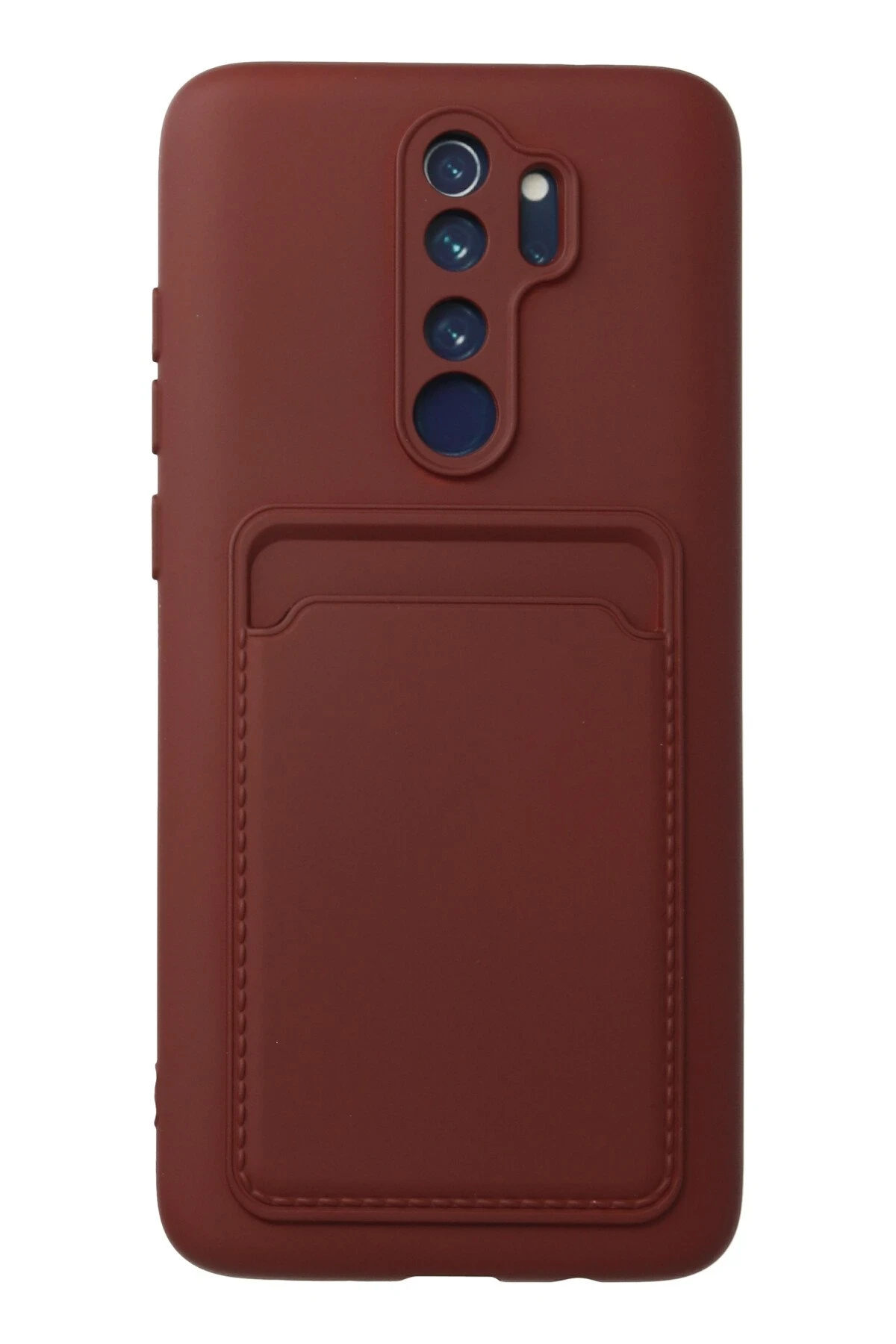 Newface Xiaomi Redmi Note 8 Pro Kılıf Kelvin Kartvizitli Silikon - Bordo