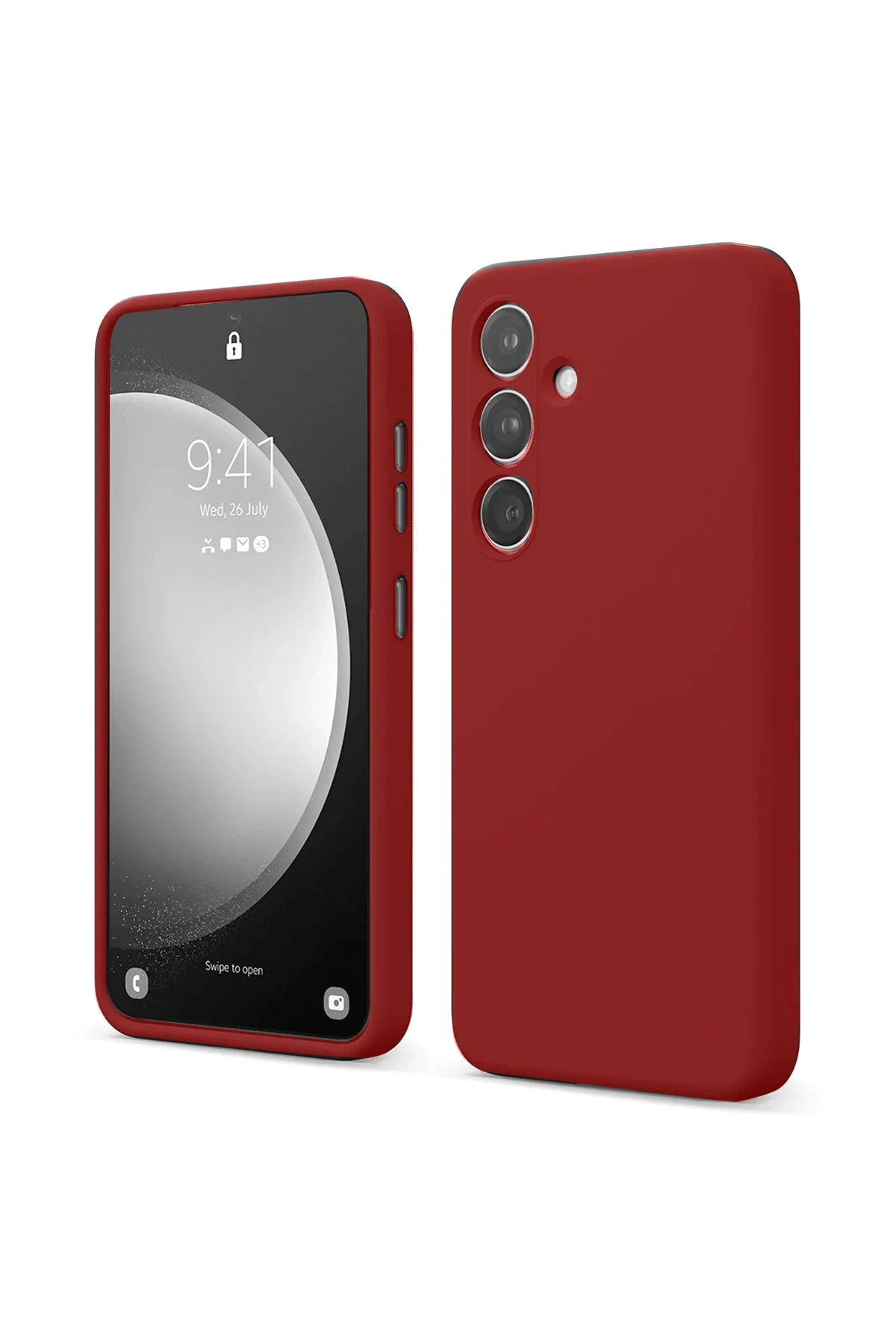 Newface Samsung Galaxy S24 FE Kılıf First Silikon - Kırmızı